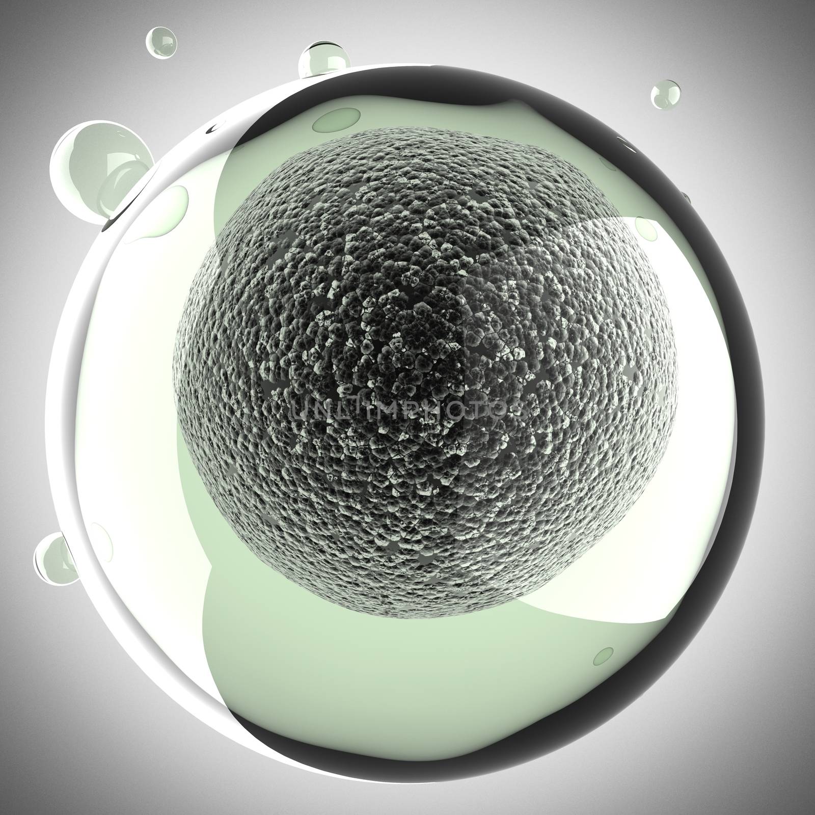 A single micro cell scientific illustration