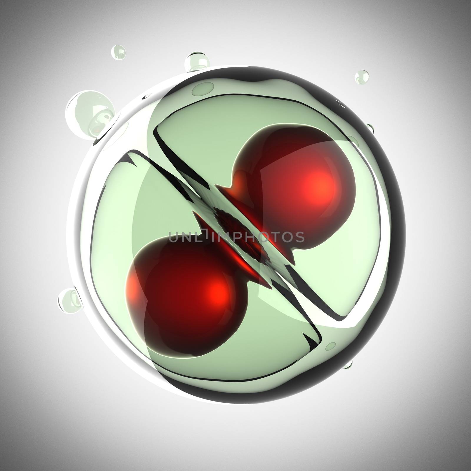 A micro cell division process illustration