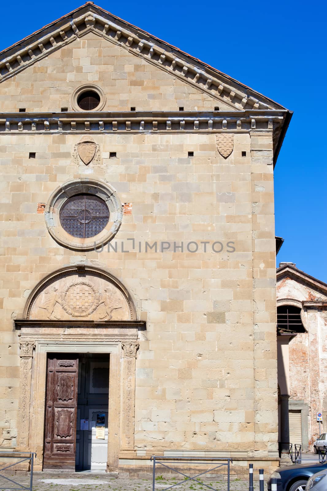 An old medieval roman church in Pistoia
