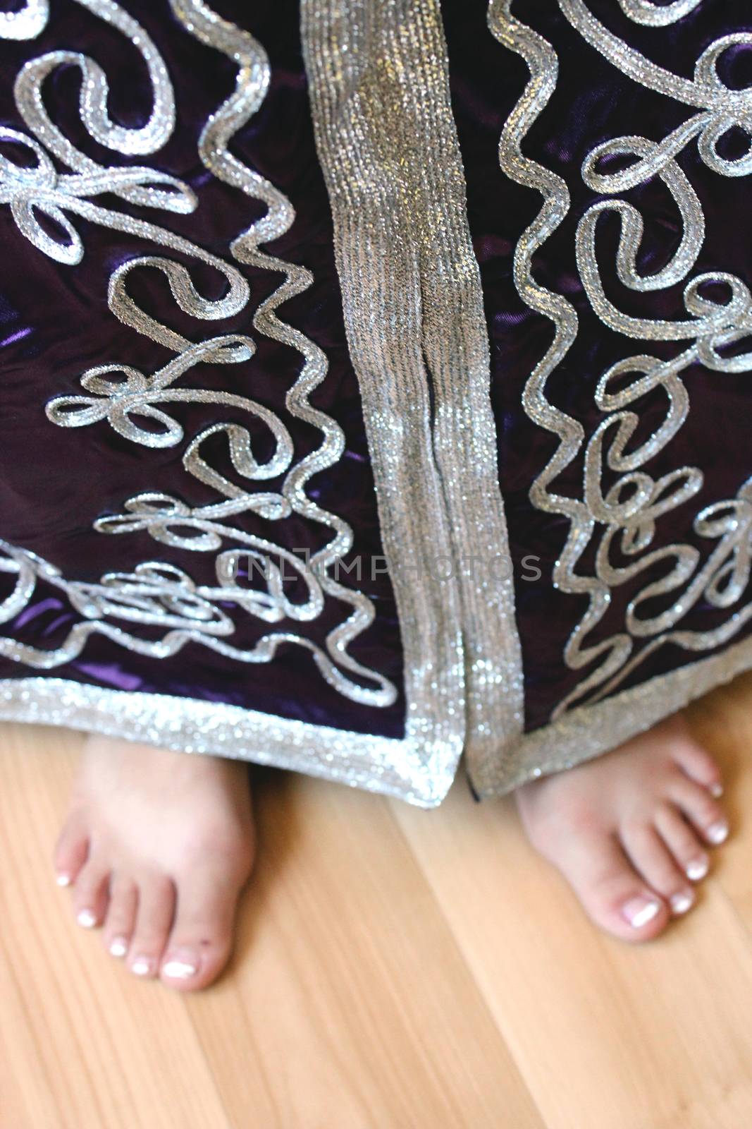 girl's feet in Moroccan very nice suit