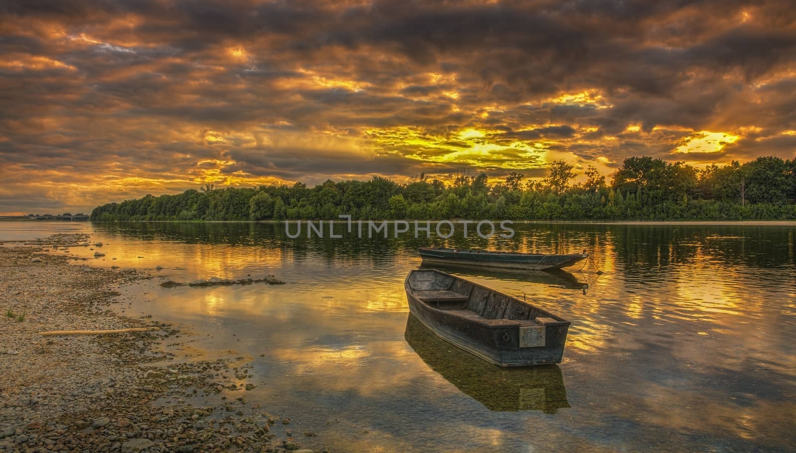 Sunset on the Loire River in France by RazvanPhotography