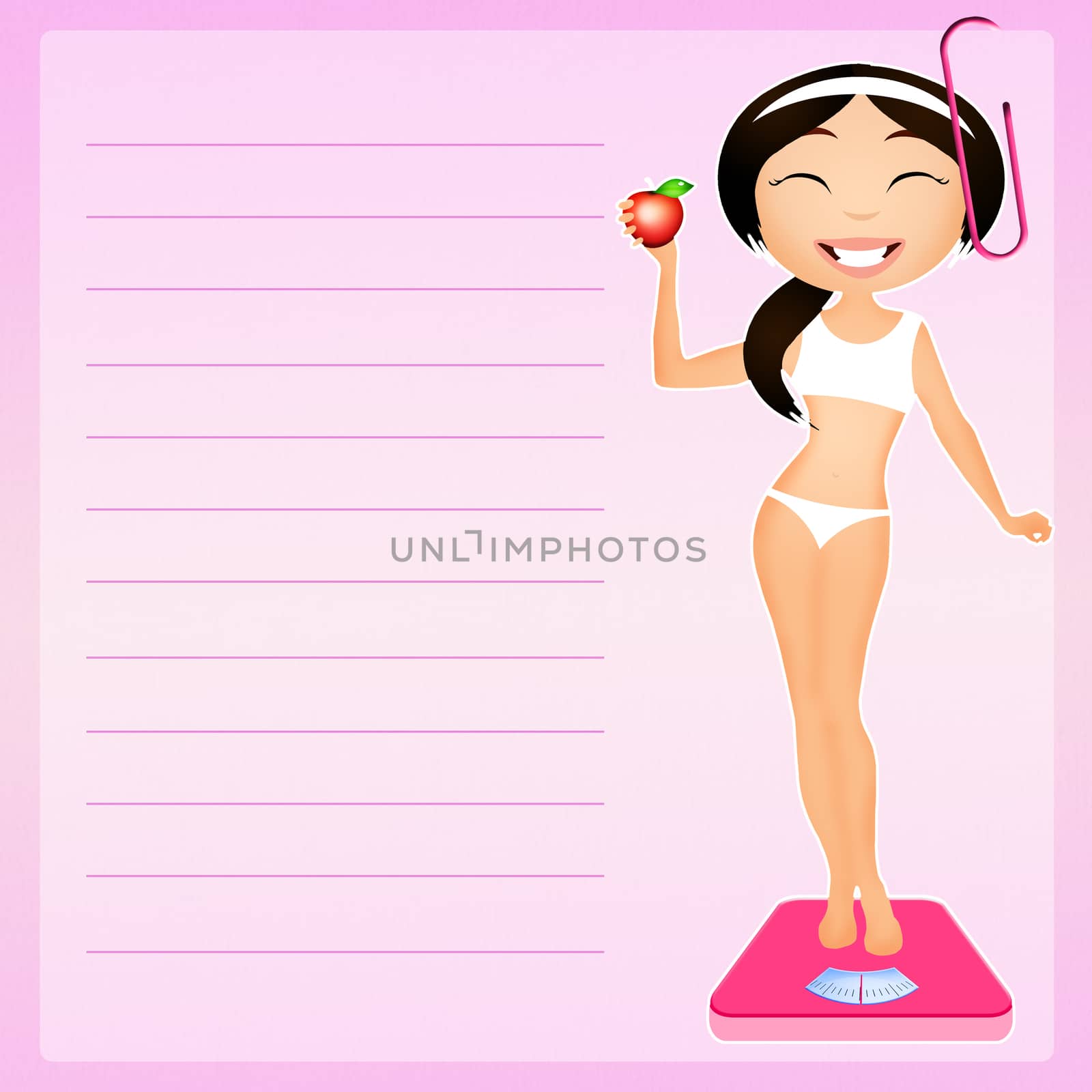 illustration of 







girl on a diet