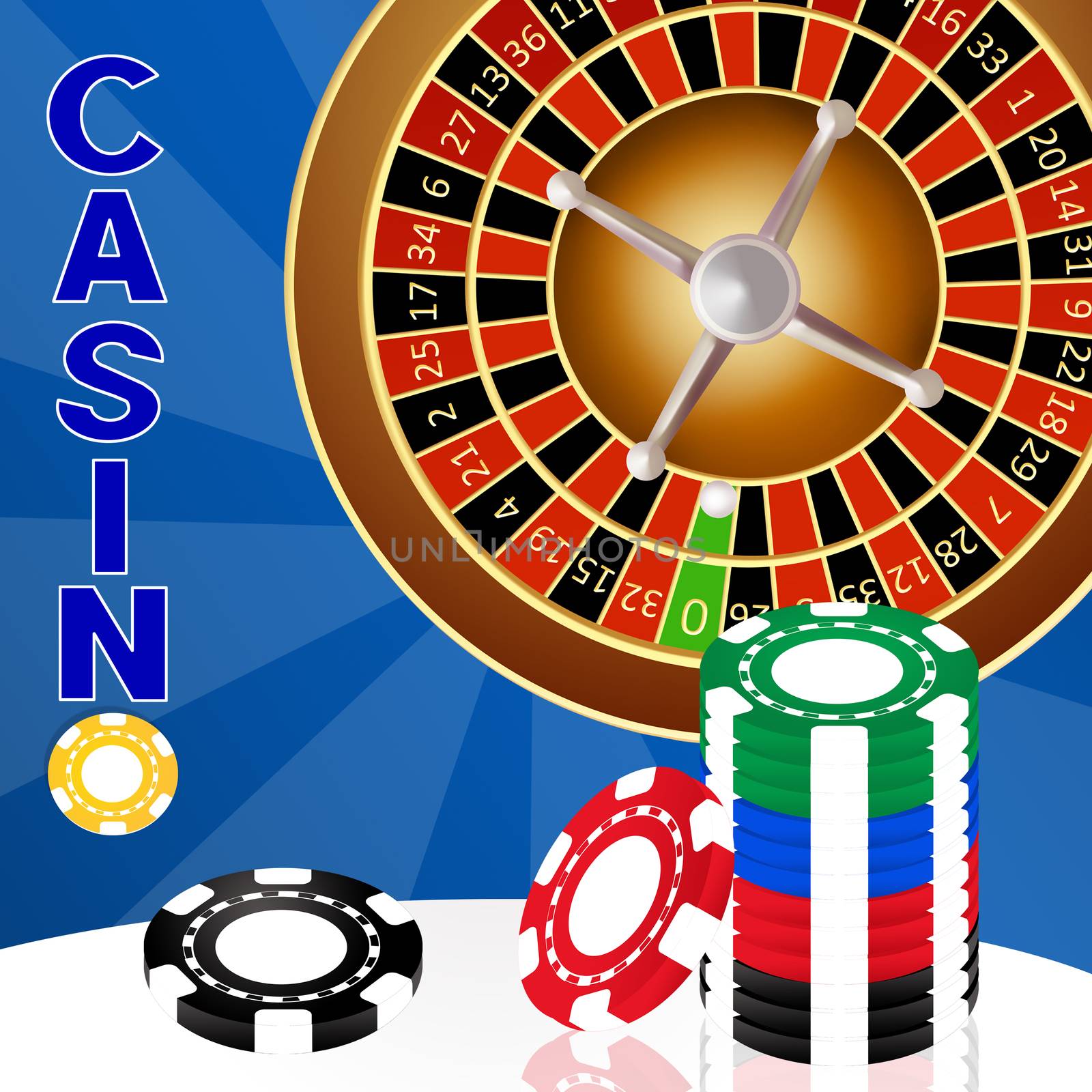 illustration of roulette casino