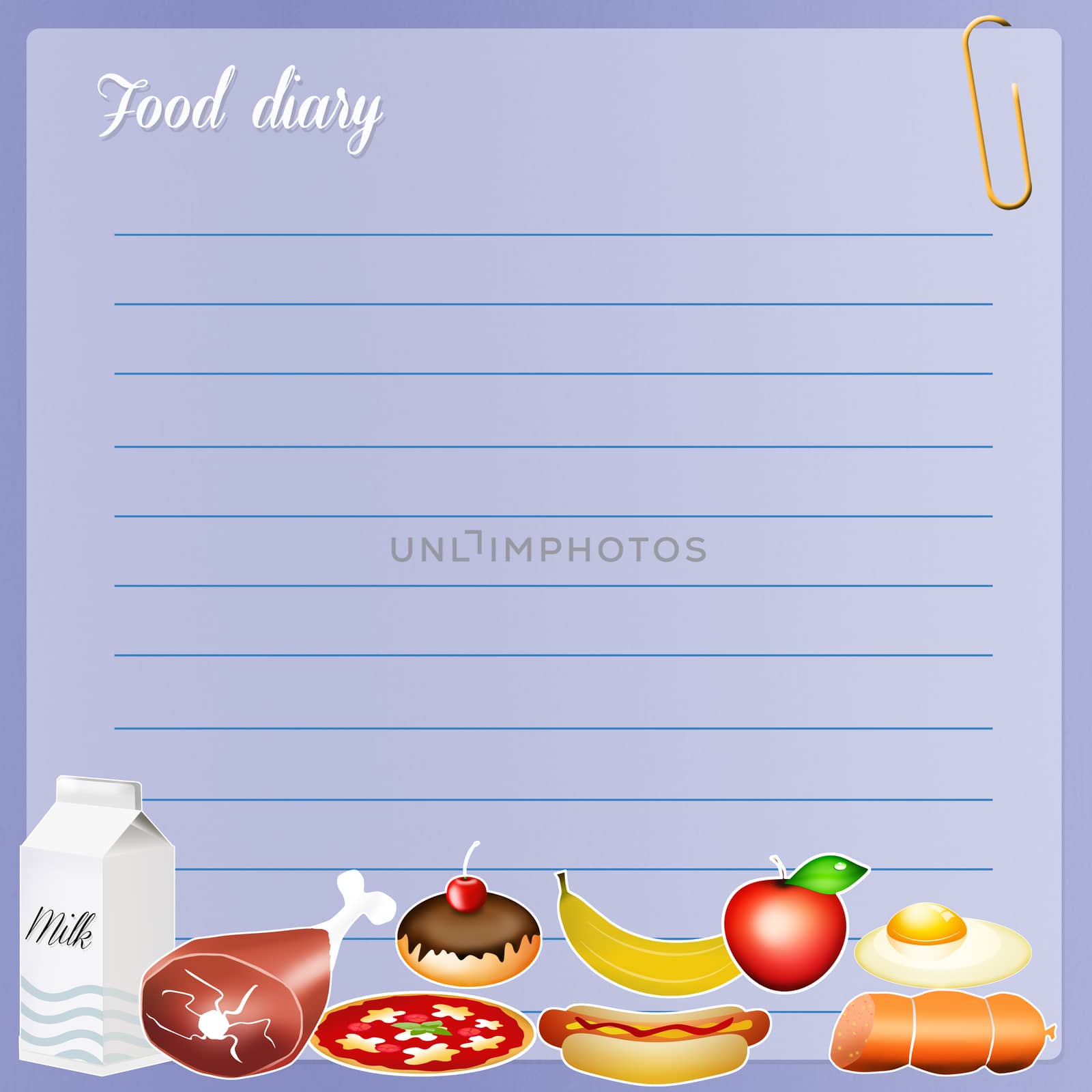 illustration of food diary