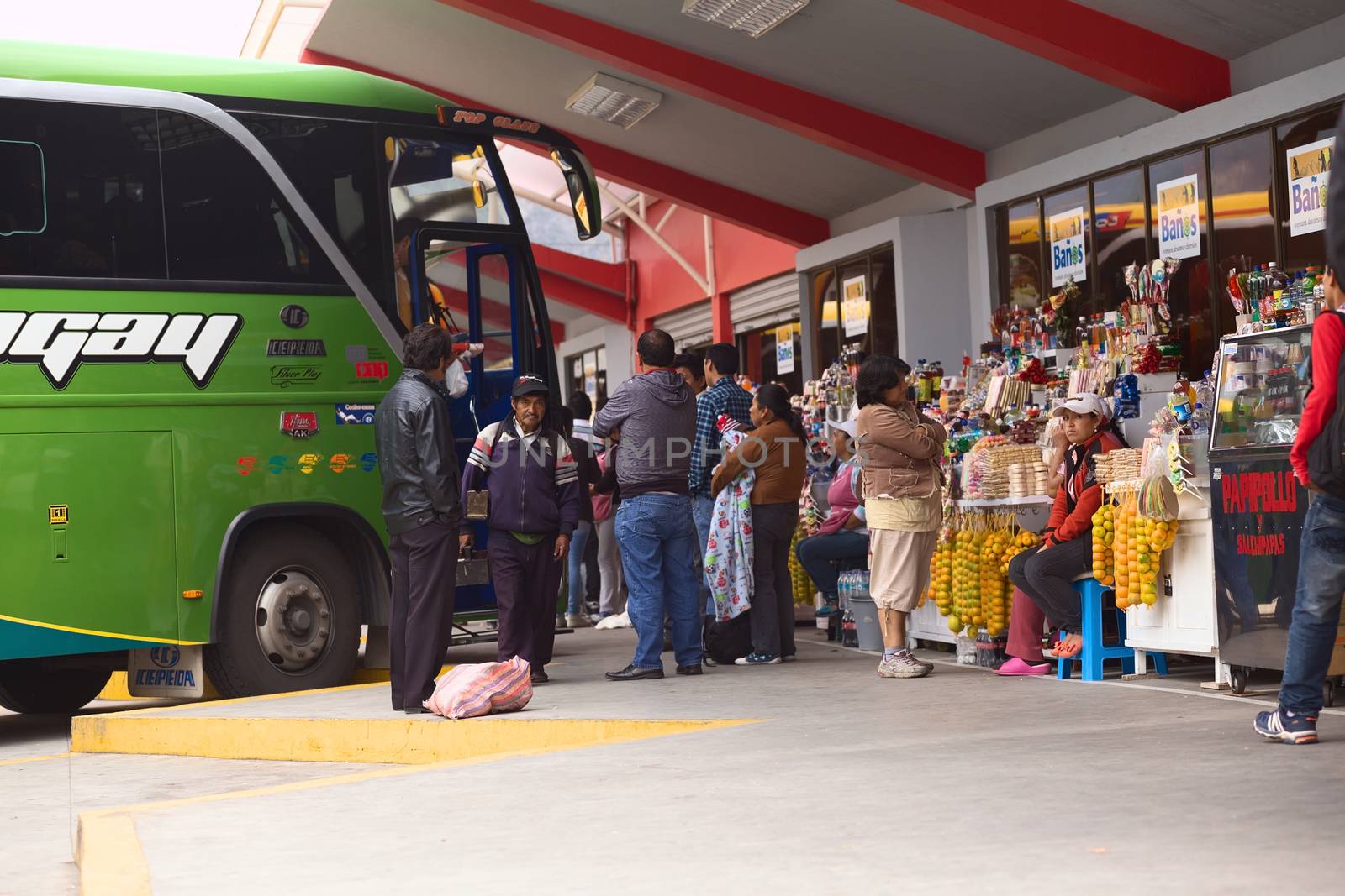 Bus Terminal in Banos, Ecuador by sven