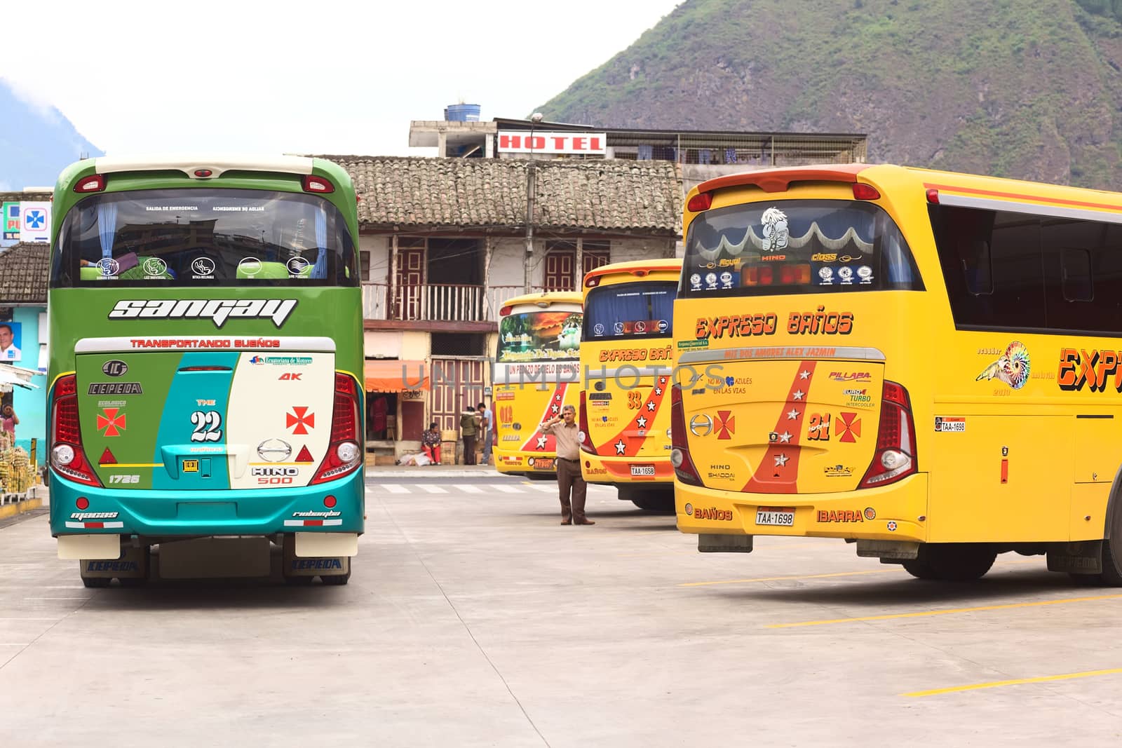 Bus Terminal in Banos, Ecuador by sven