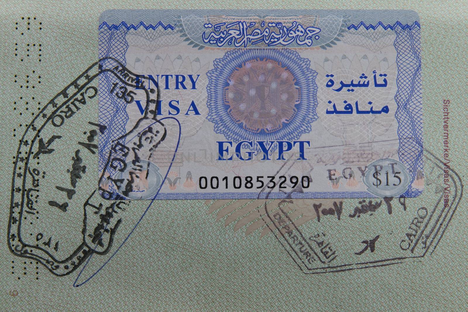 Egyptian Visa in German Passport by MarkDw