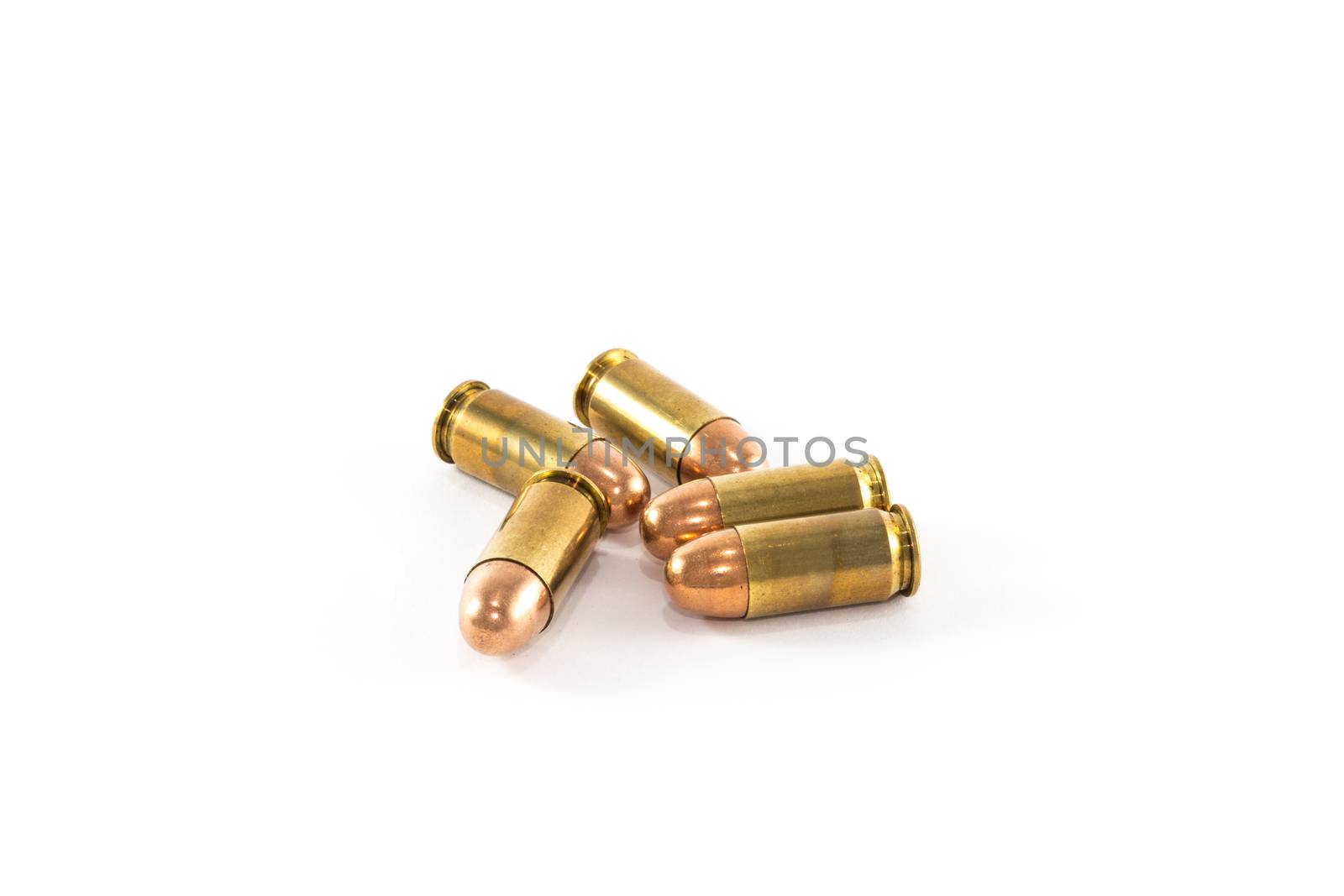 Five cartridges caliber 45 ACP by MarkDw