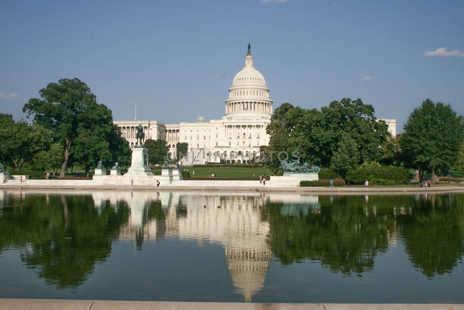 The US Capitol, reflecting pool in front