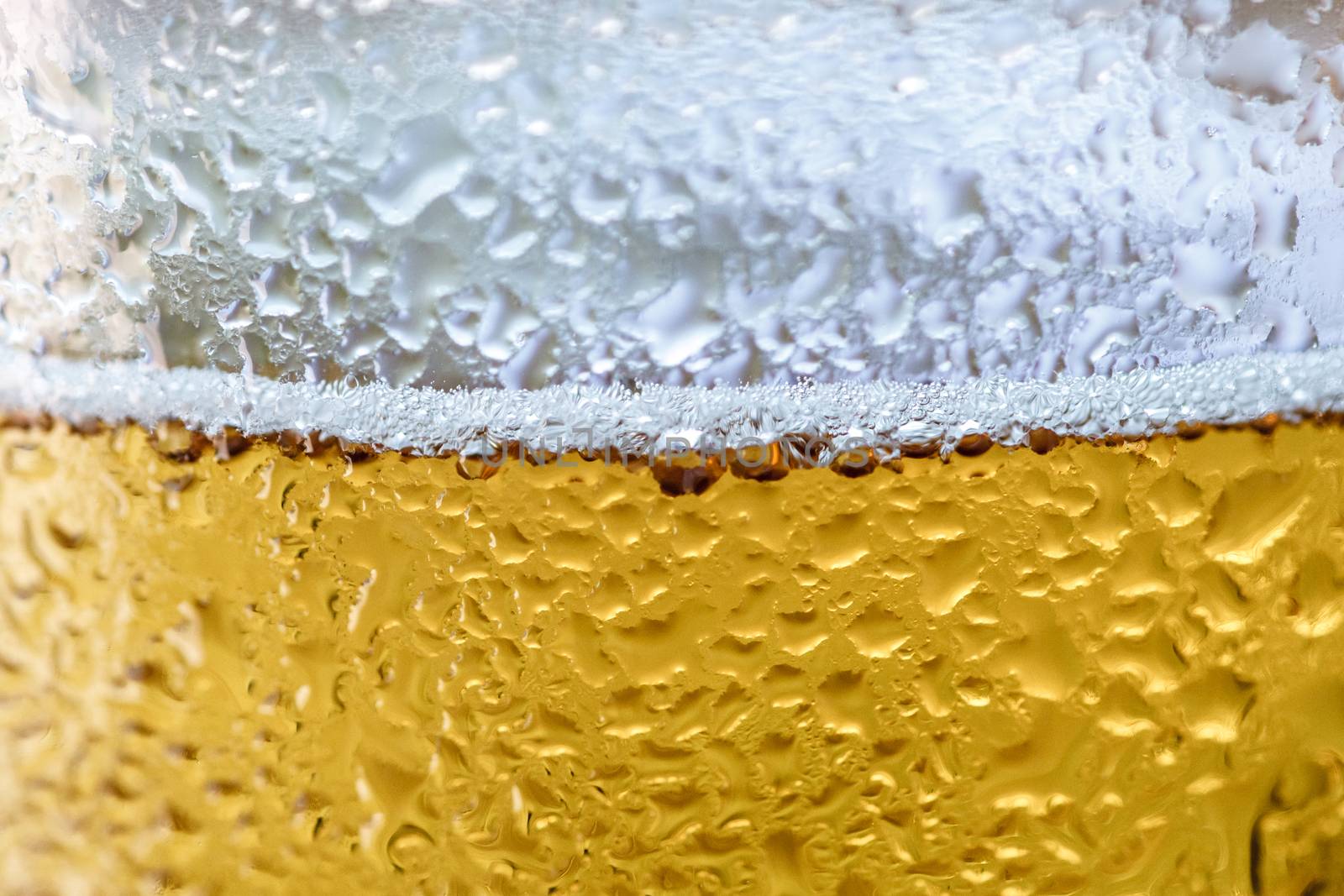 misted glass of cold drink, close-up