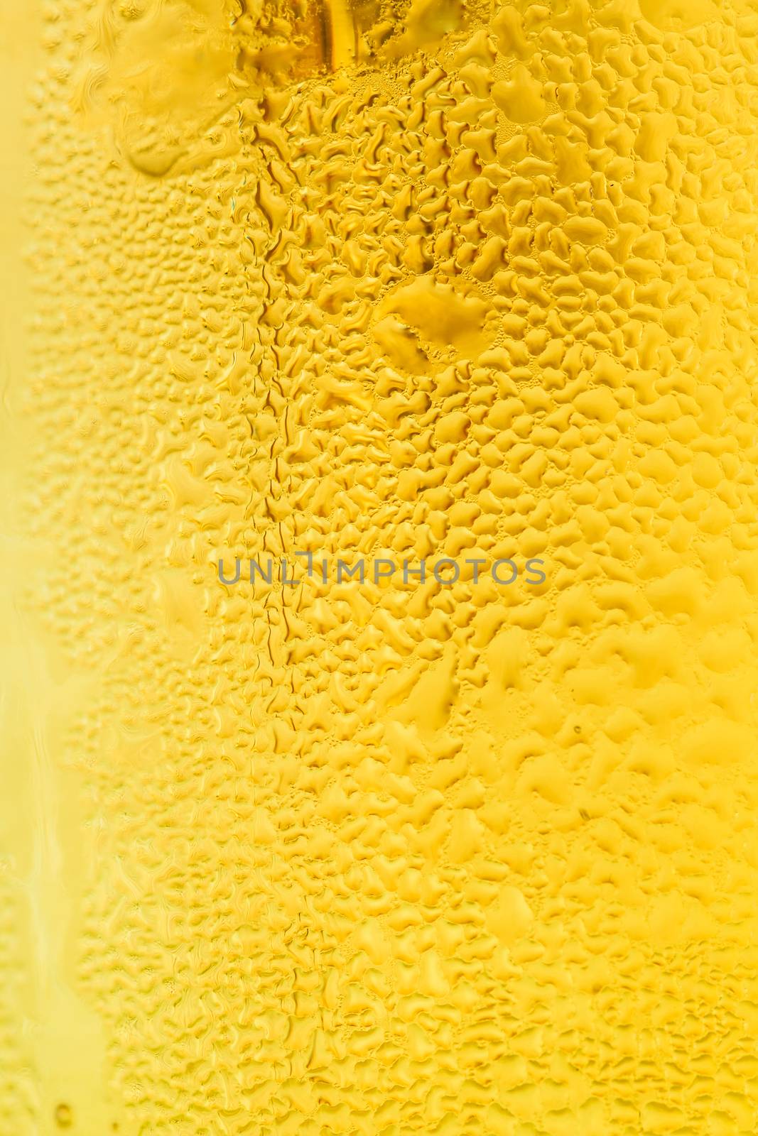 misted glass of cold drink, close-up