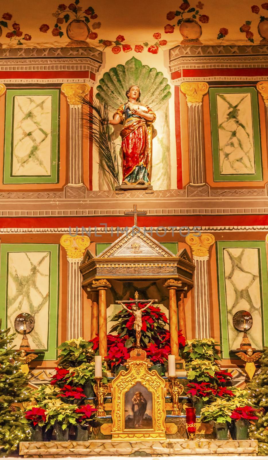 Old Mission Santa Ines Solvang California Basilica Altar Cross by bill_perry