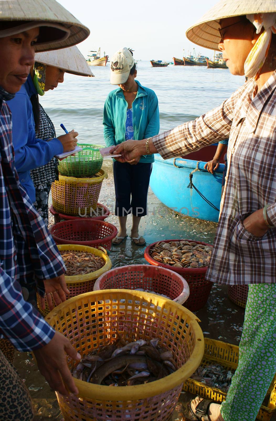 Seafood market on beach by xuanhuongho