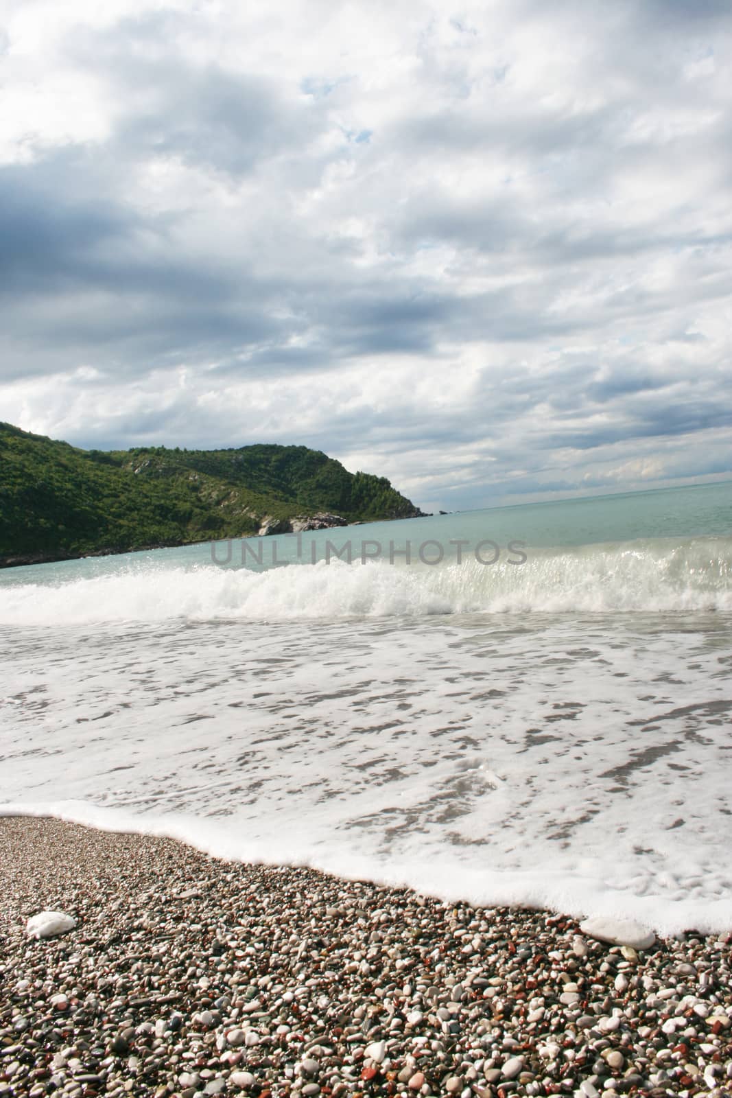 Montenegro beach scene by draskovic