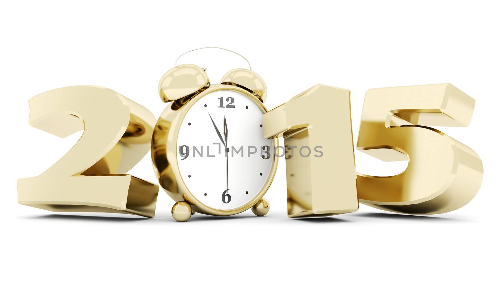 happy new year 2014 Illustrations 3d on a white background