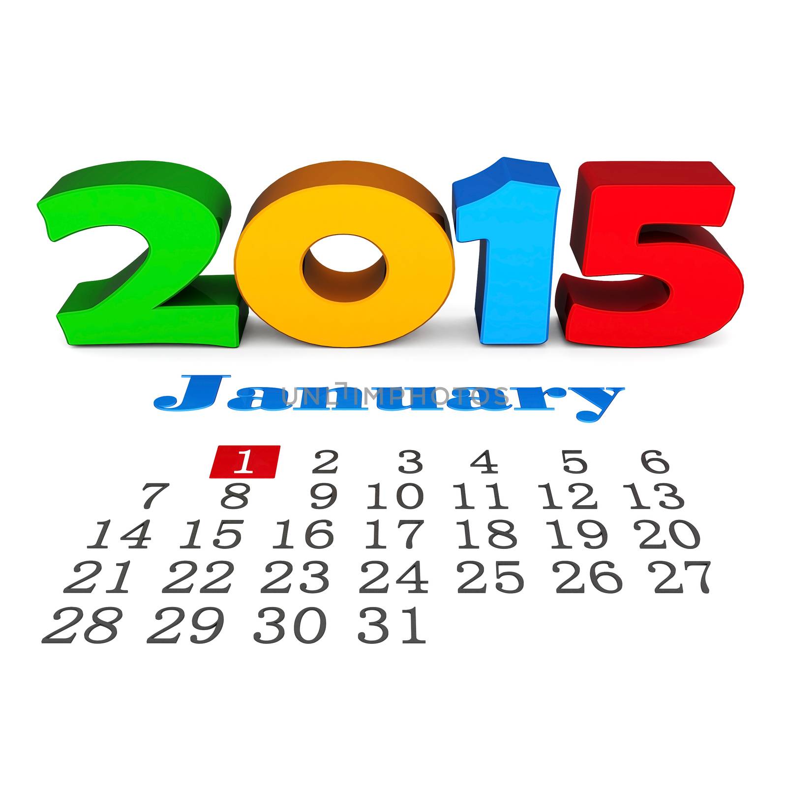 image of beautiful volume numbers of the new year