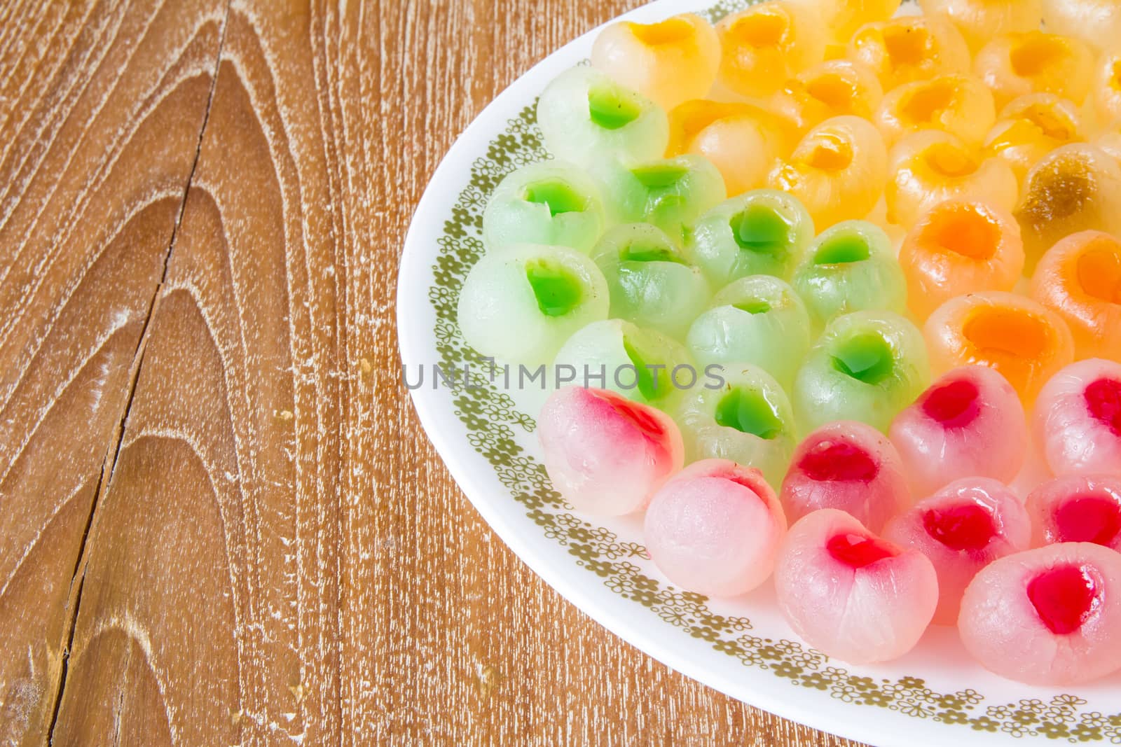 Thai style longan filled with jelly -- jewel jelly longan by kasinv