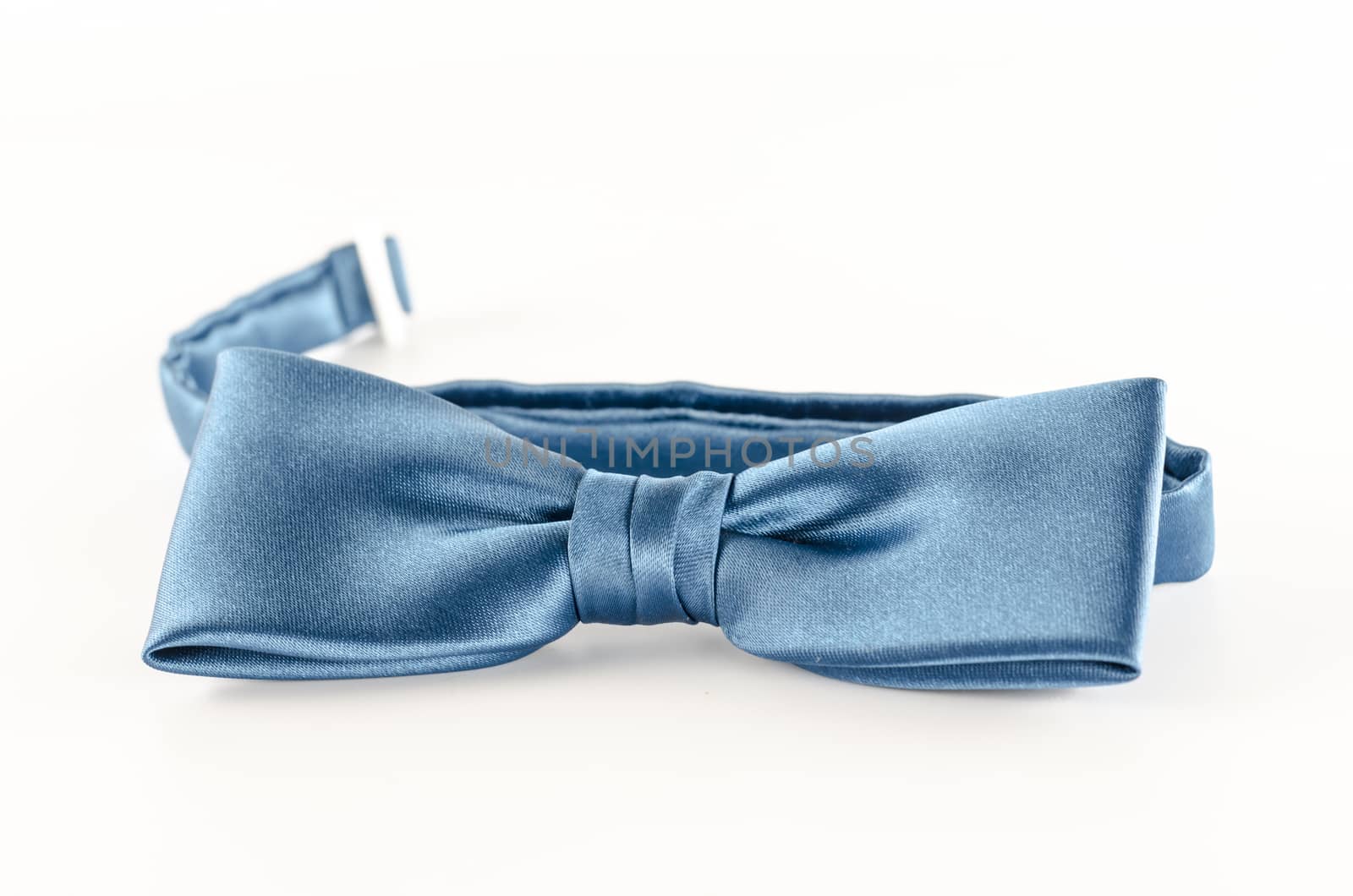blue bow tie on a white background