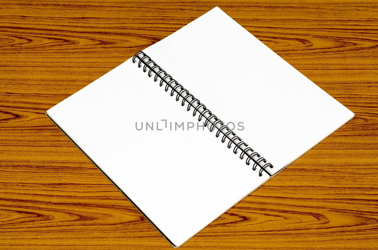 notebook line on wood background
