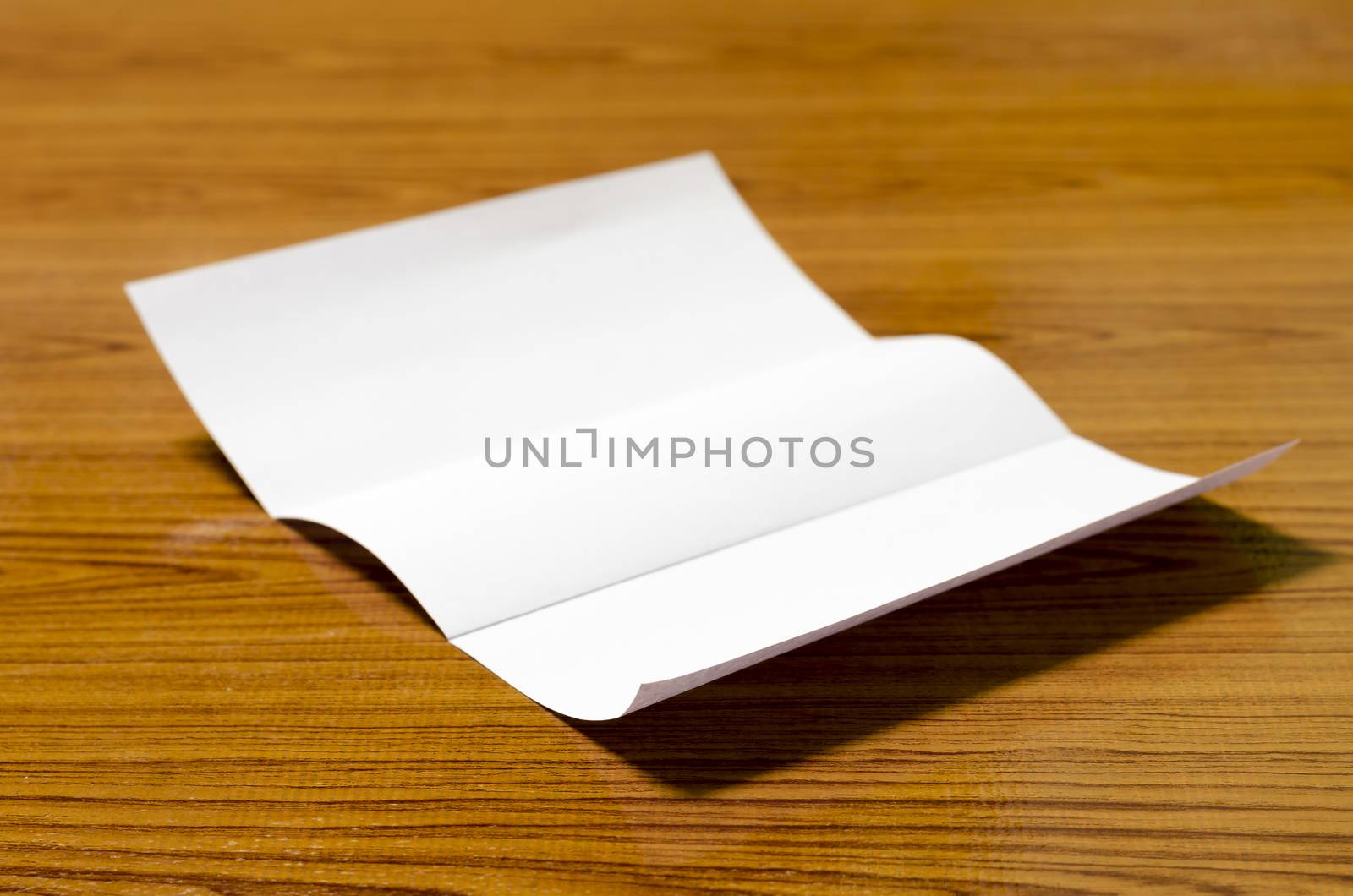 paper on wood background