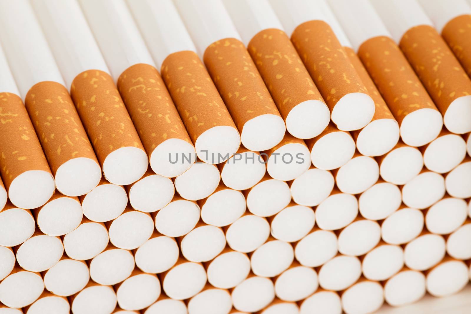 Detail of the heap of filter cigarettes