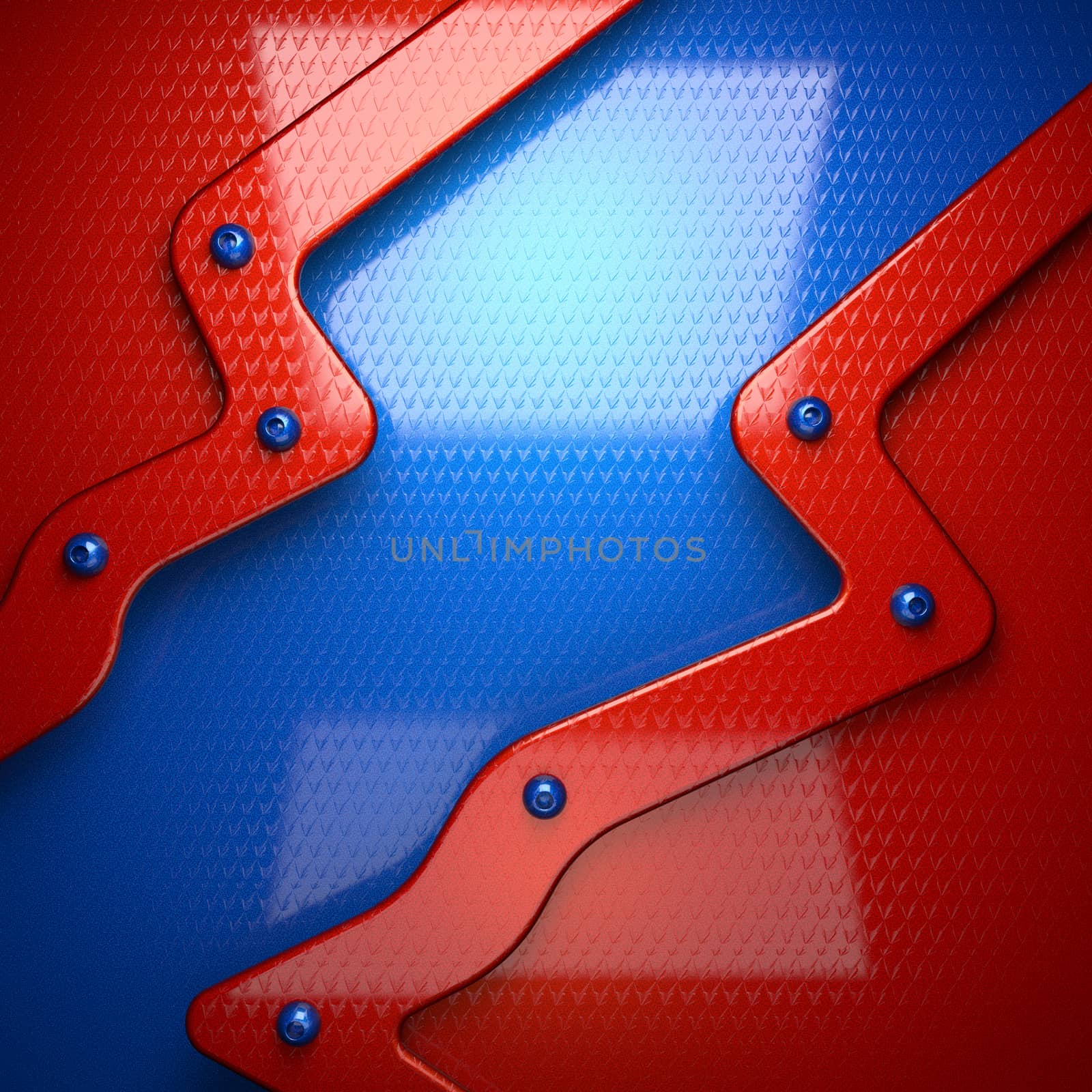 red and blue metal background