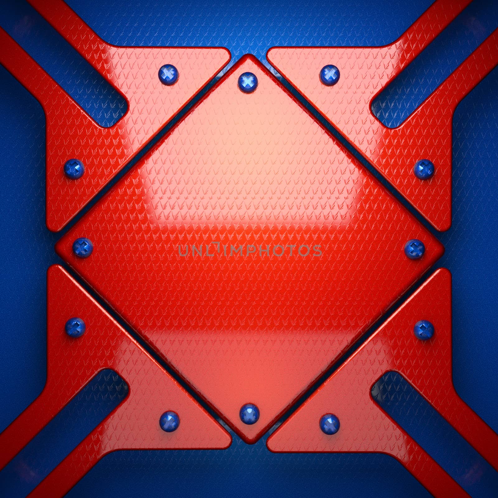 red and blue metal background