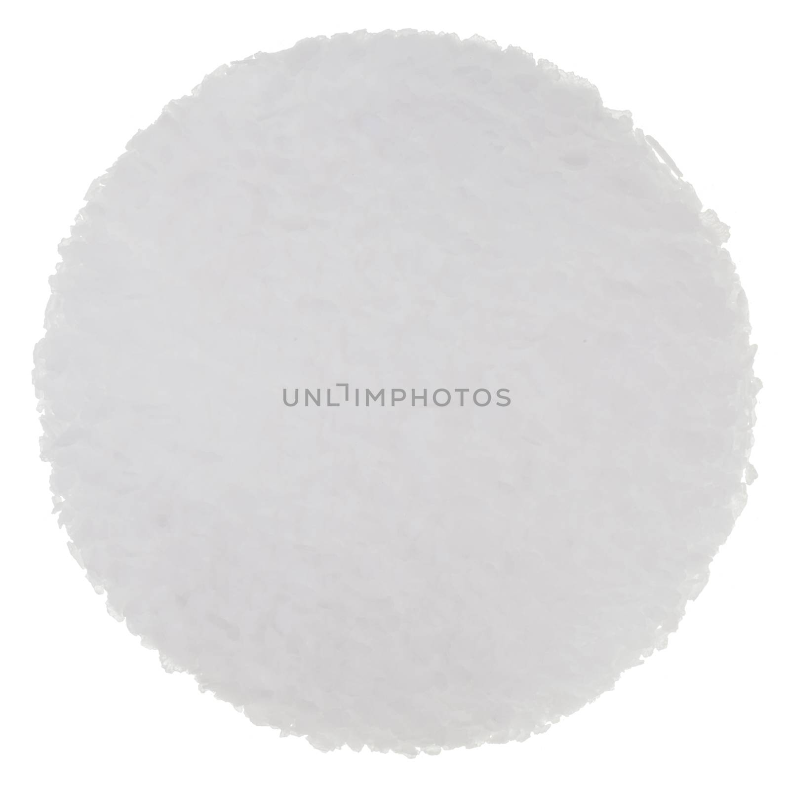 Fleur de Sel (Sea Salt) Isolated on white background on a perfect Circle