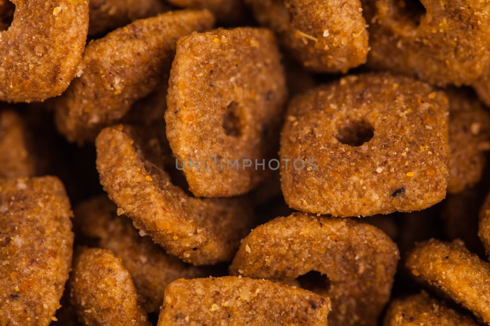 Closeup of Dry Cat food by aetb