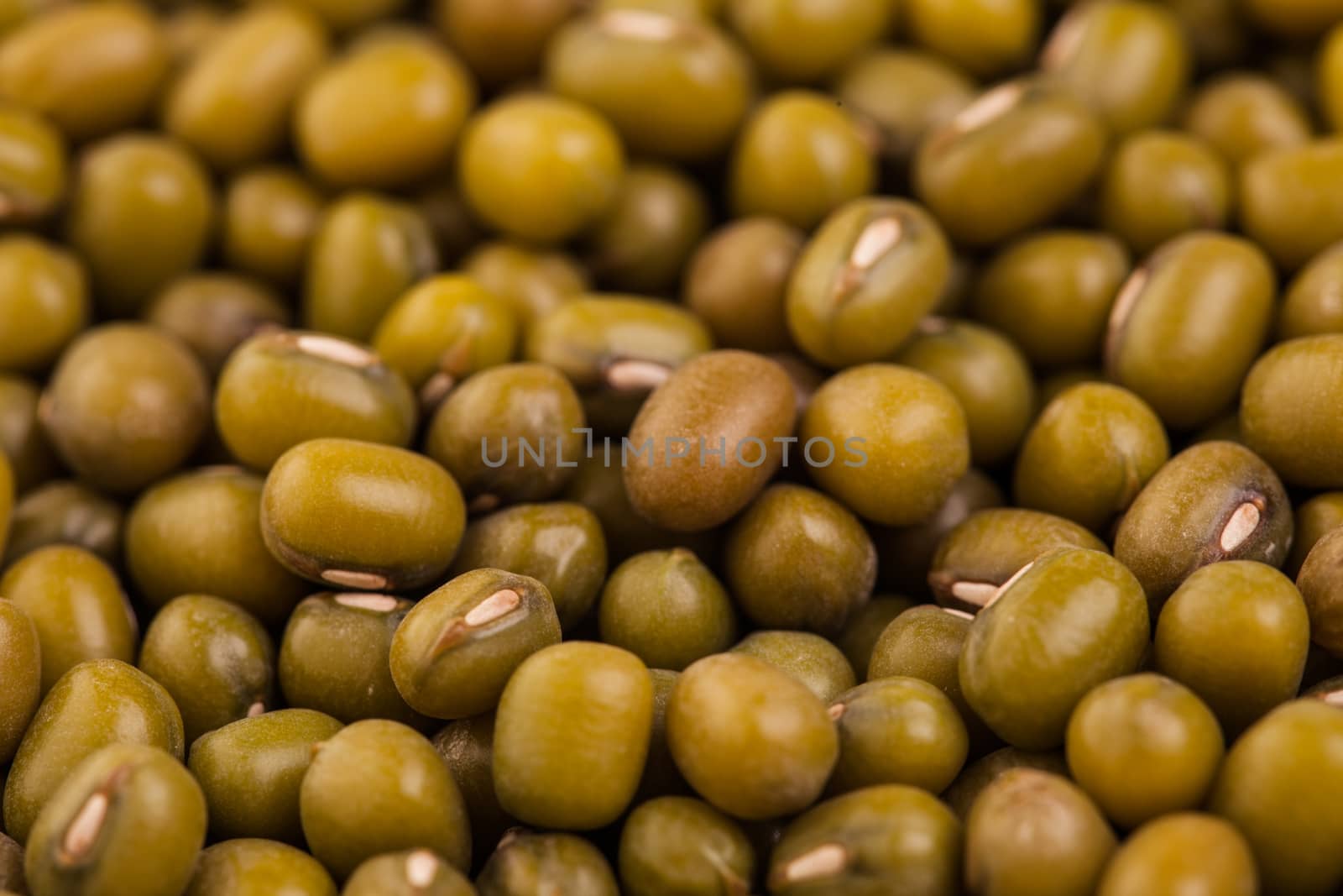 Extreme Closeup Macro Texture of Green Peas