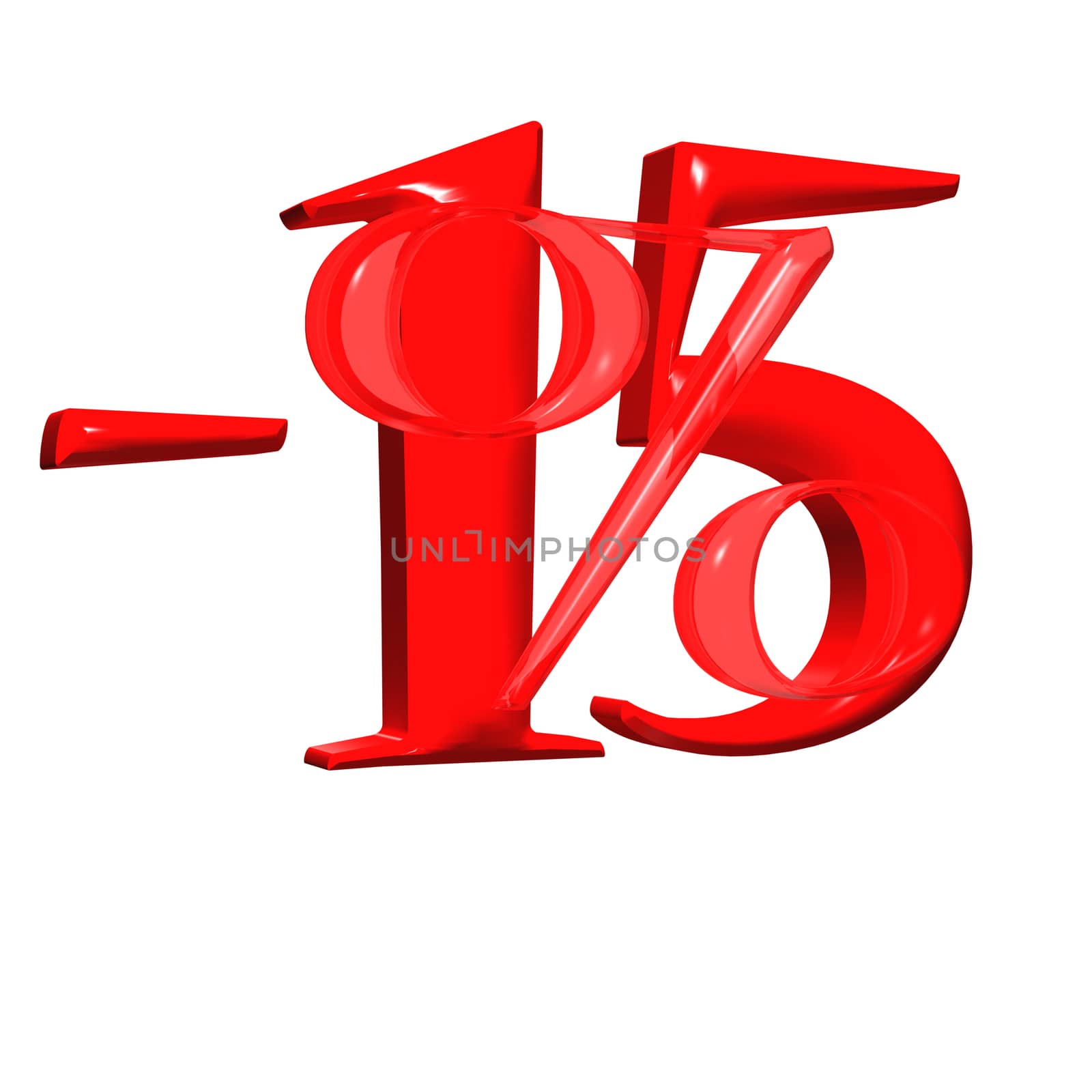 glossy green three-dimensional inscription 15 percent off