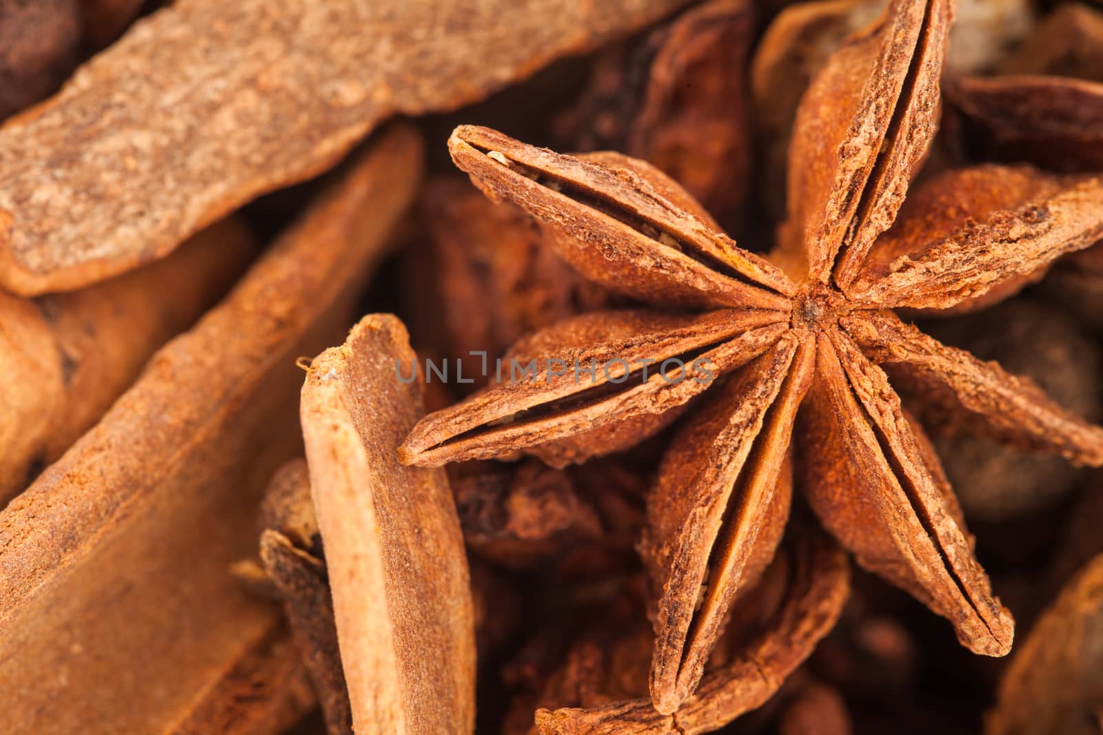 Extreme Closeup Texture of Hot Wine Spices - Studio Shot