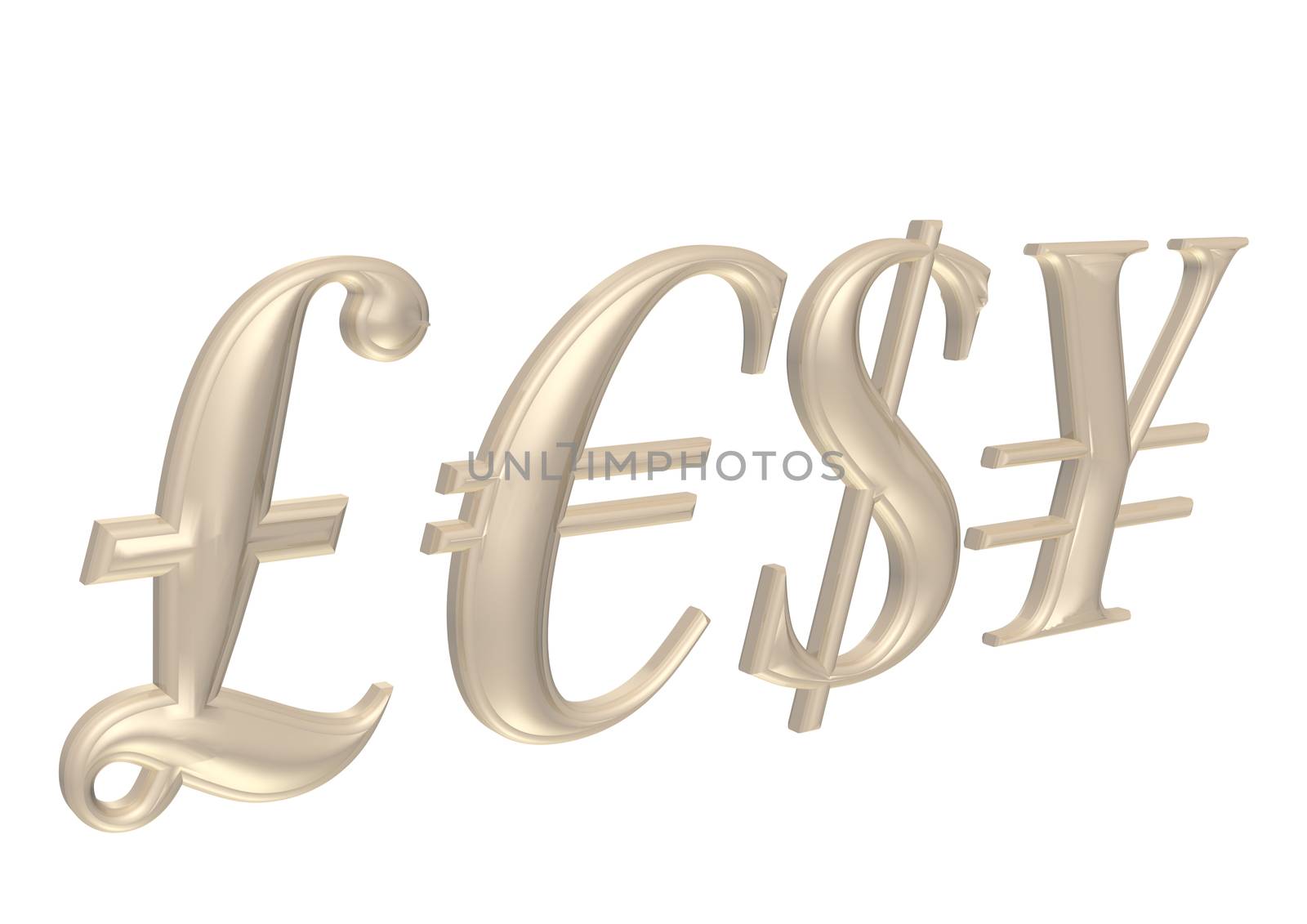 International economy currency units: pound, euro, dollar, yen