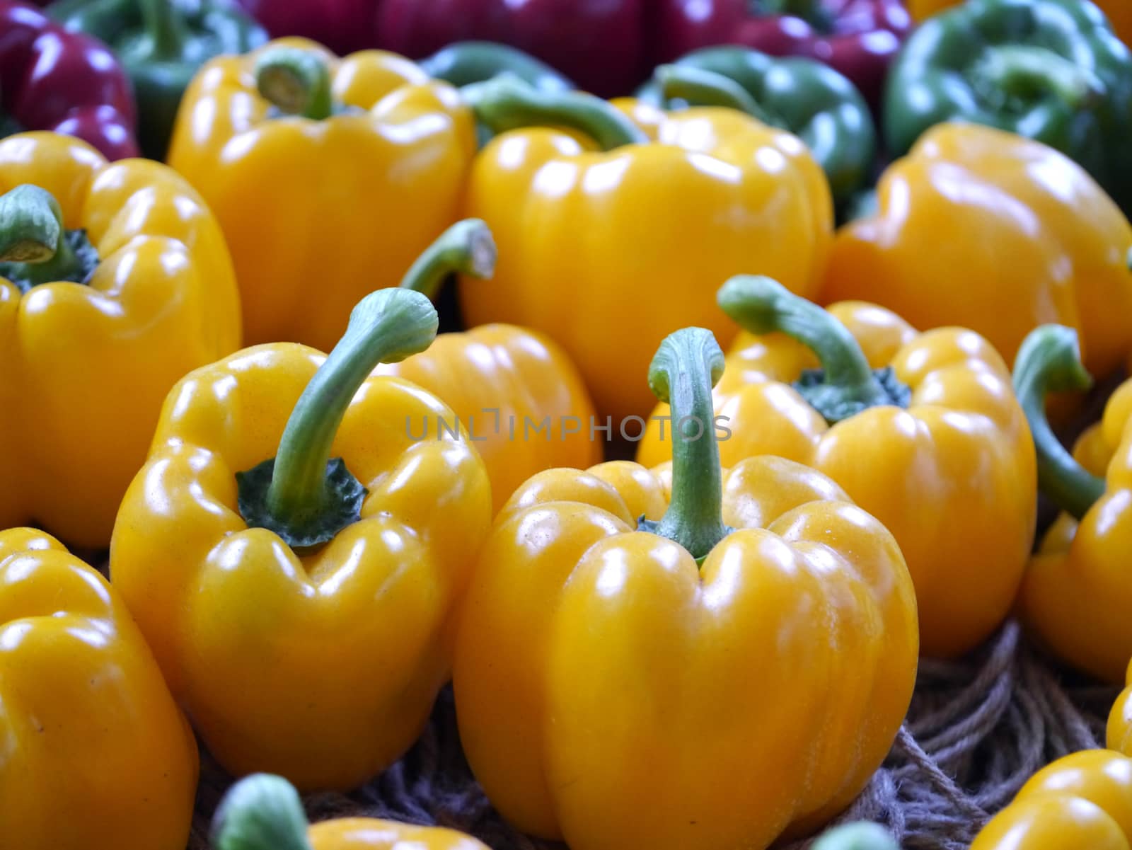 colorful bell peppers by Noppharat_th