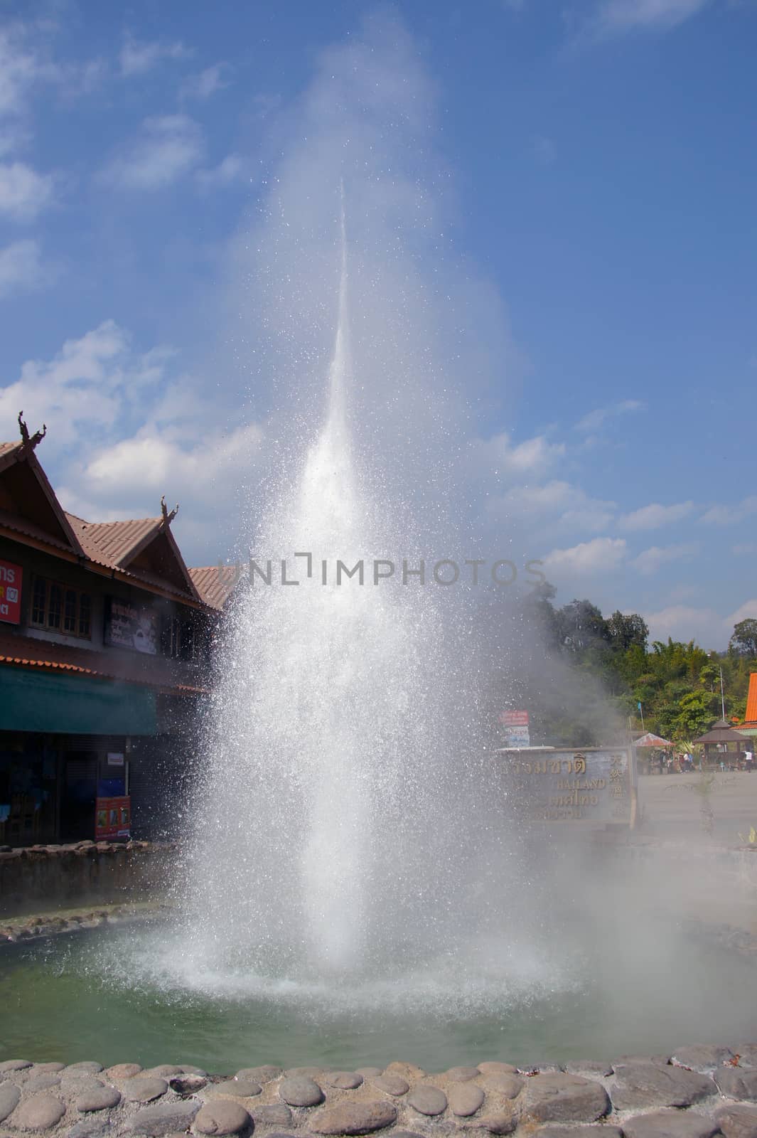 Hot fountain in Thailand.
