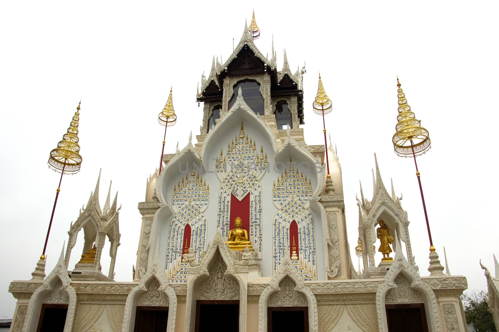 Thai temple in phetchaburi in Thailand