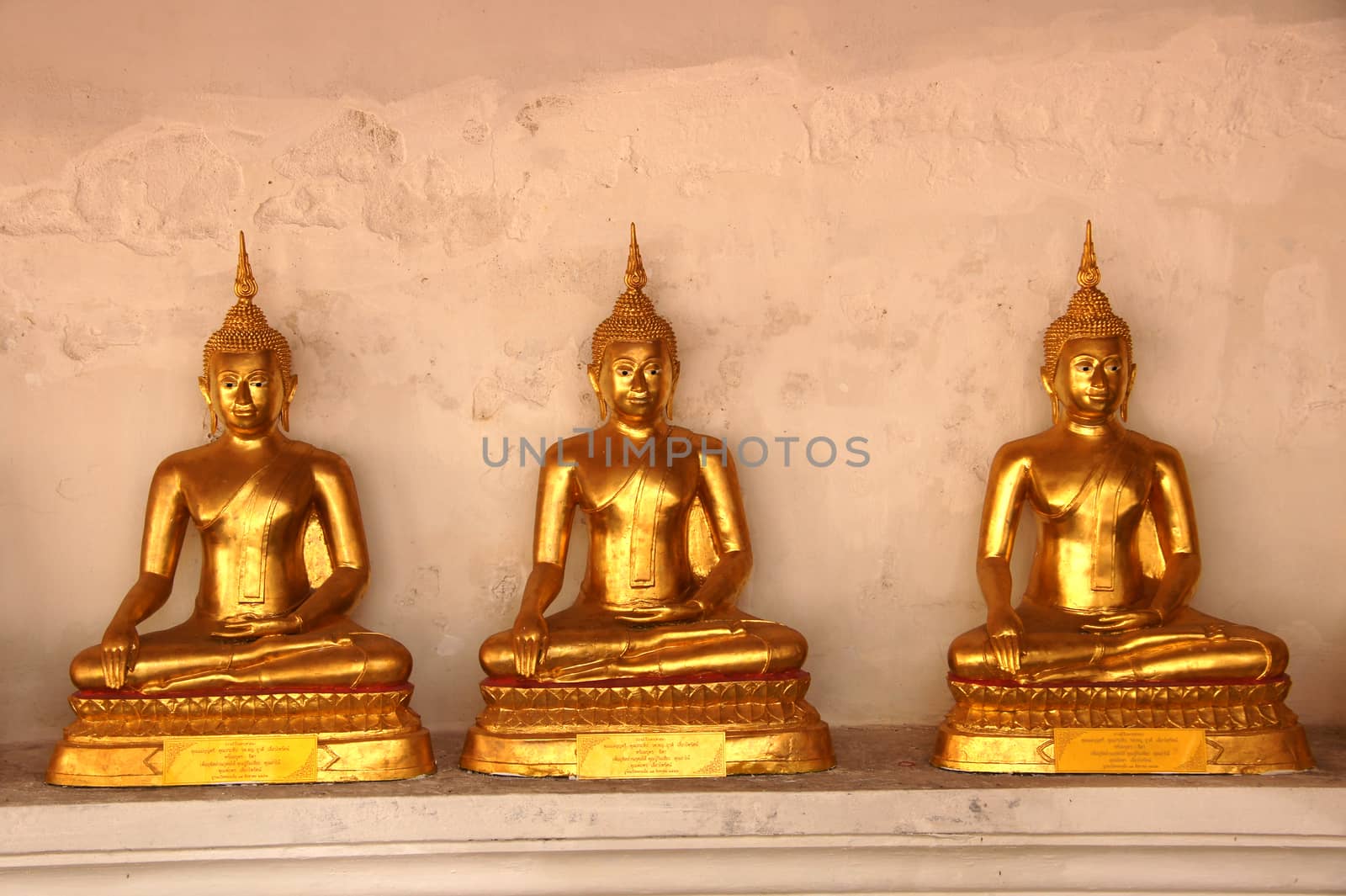 Golden Buddha in Buddhist temple