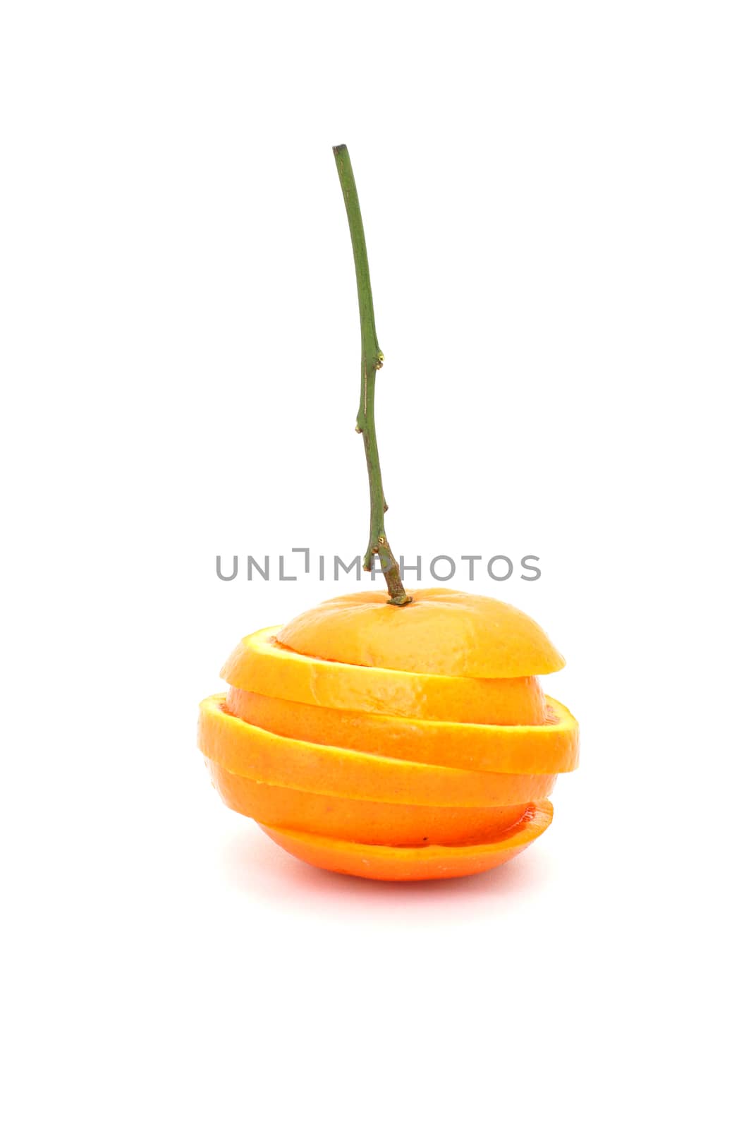 Orange fruit isolated on white background