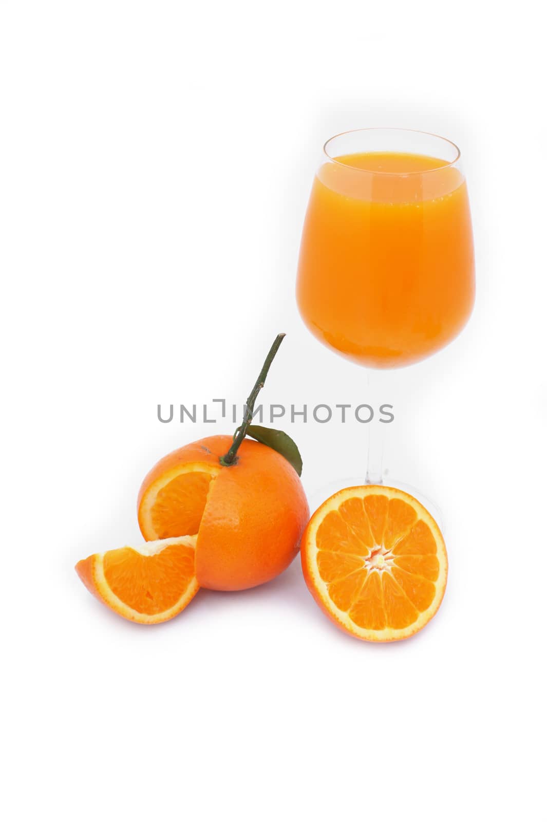 Orange fruit isolated on white background