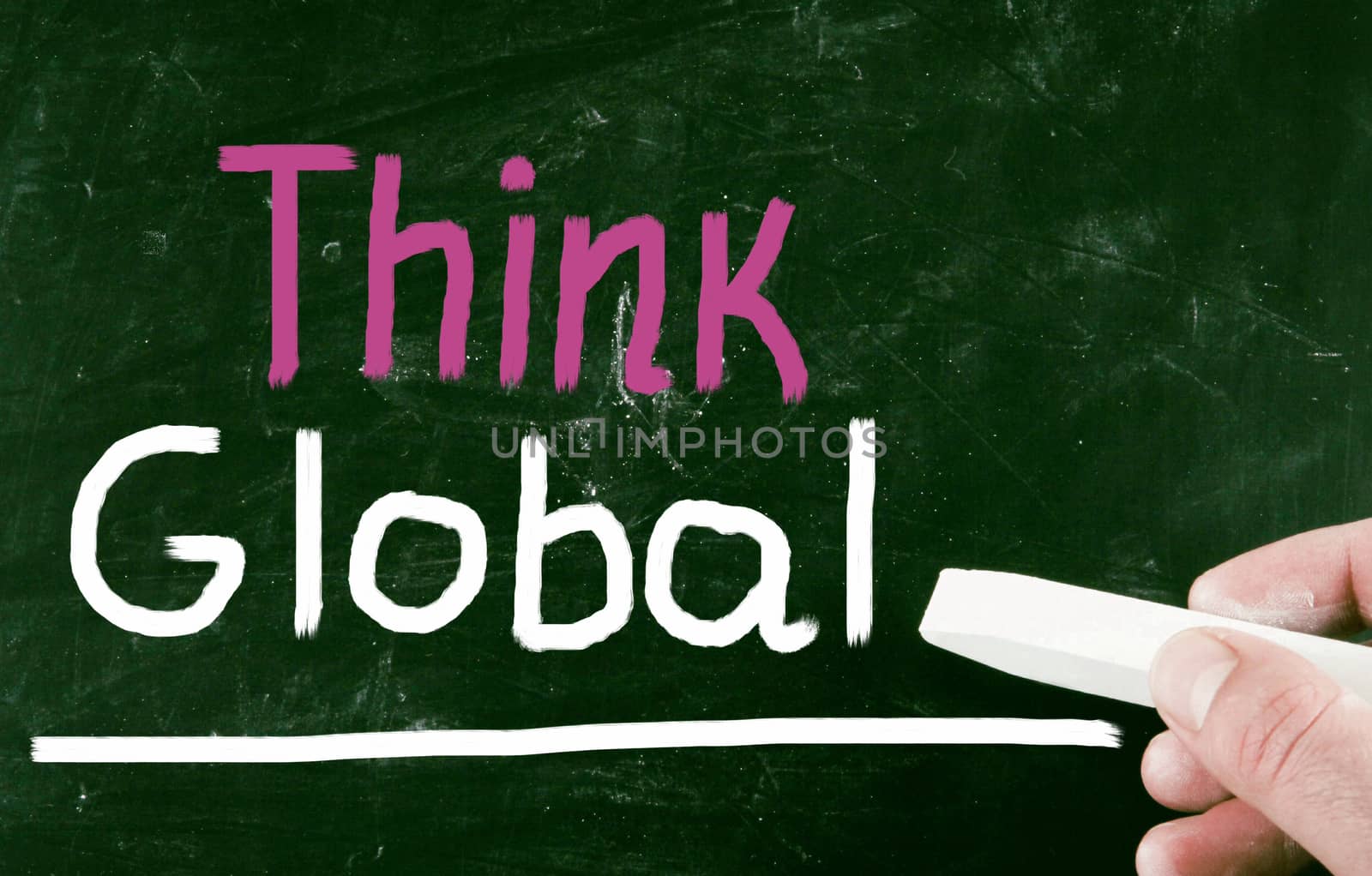 think global concept