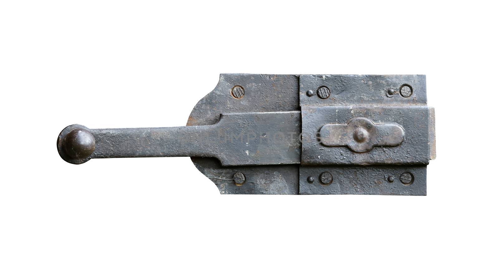 Detail - macro - of the old and rusty latch