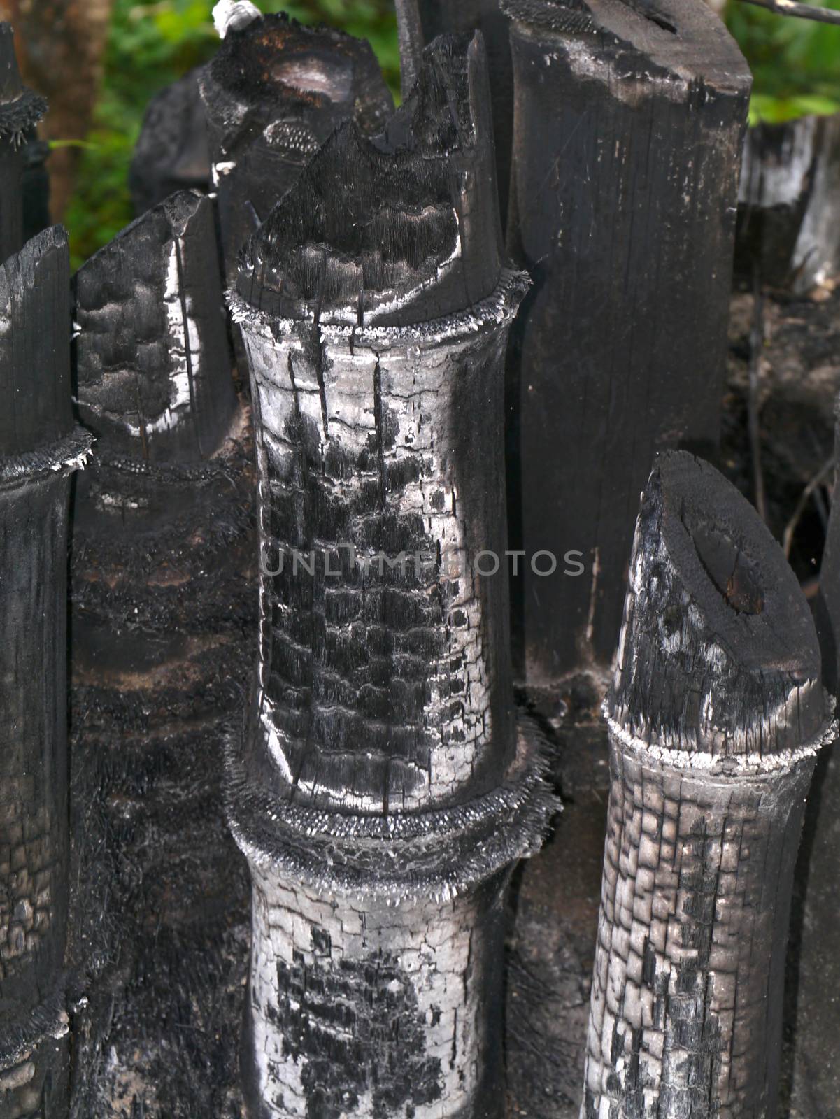 Bamboo charcoal for making inks.