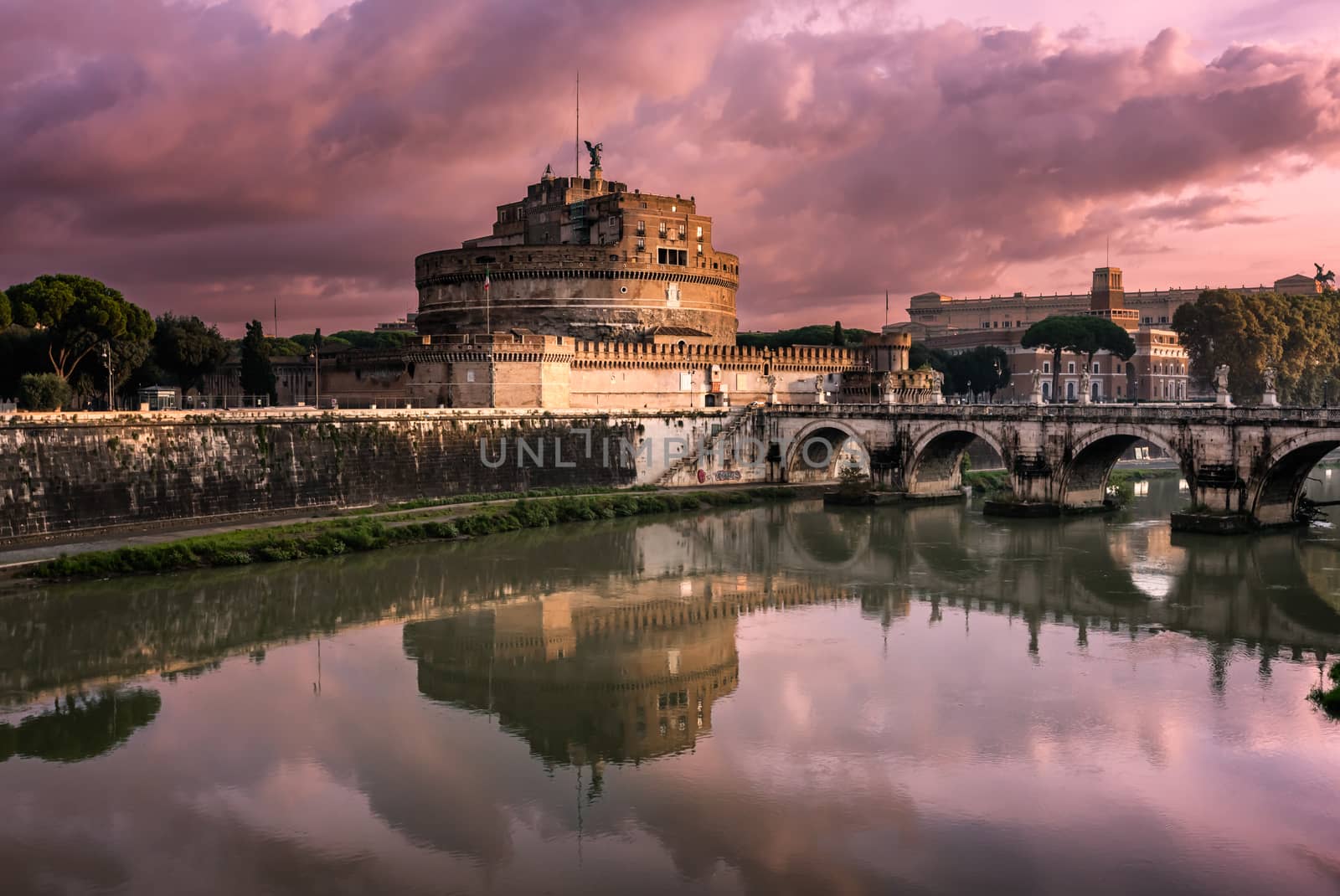 The Mausoleum of Hadrian, known as Castel Sant Angelo and the Sa by anshar