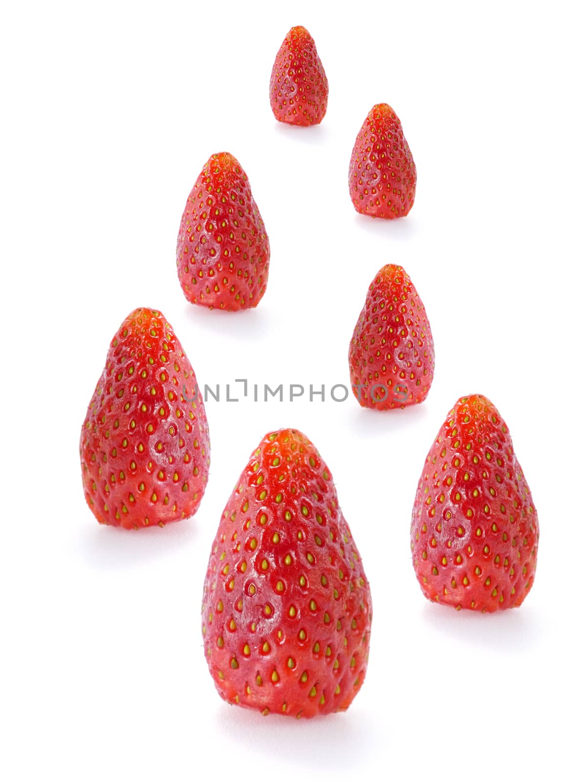 Strawberry on white background.