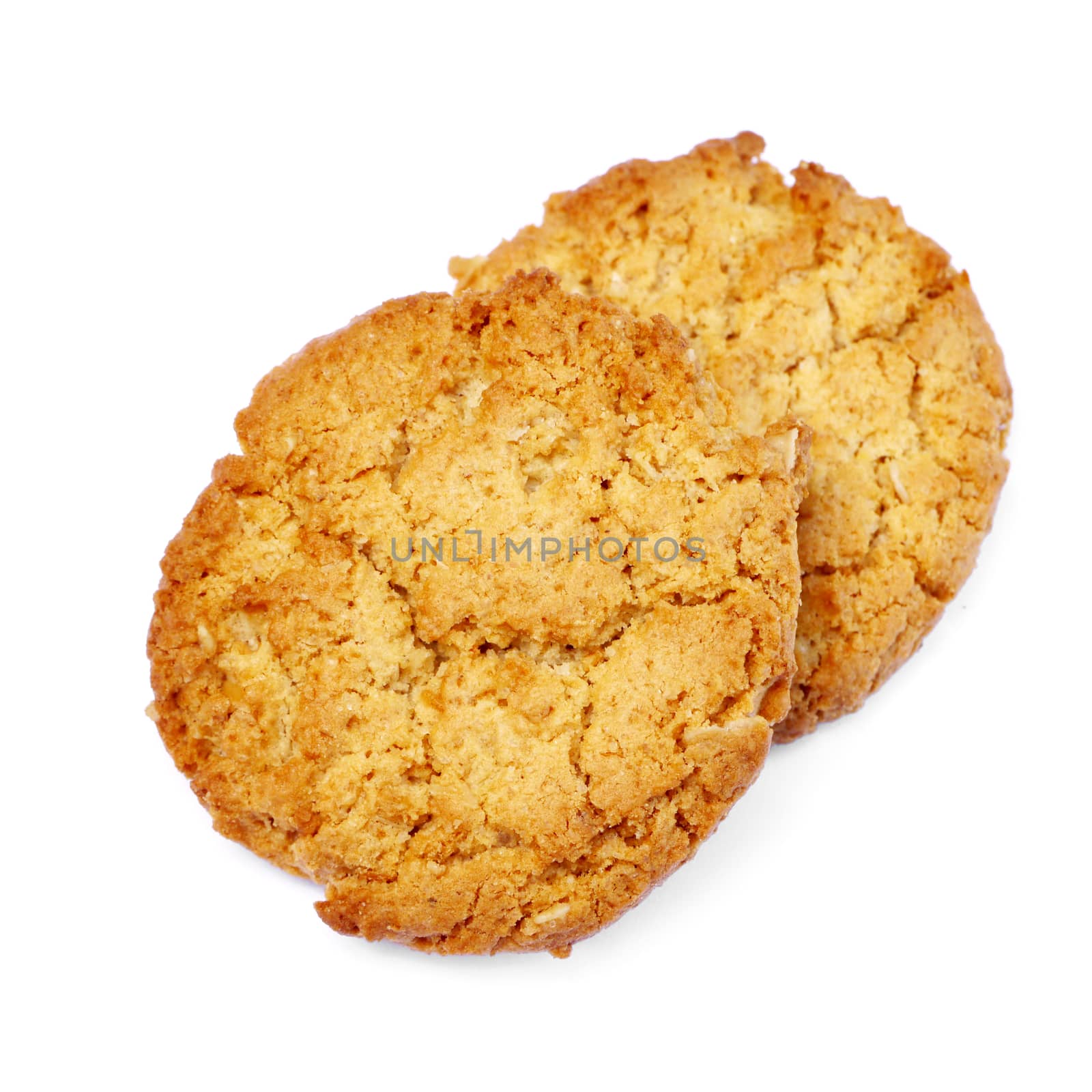 Cookies on a white background.