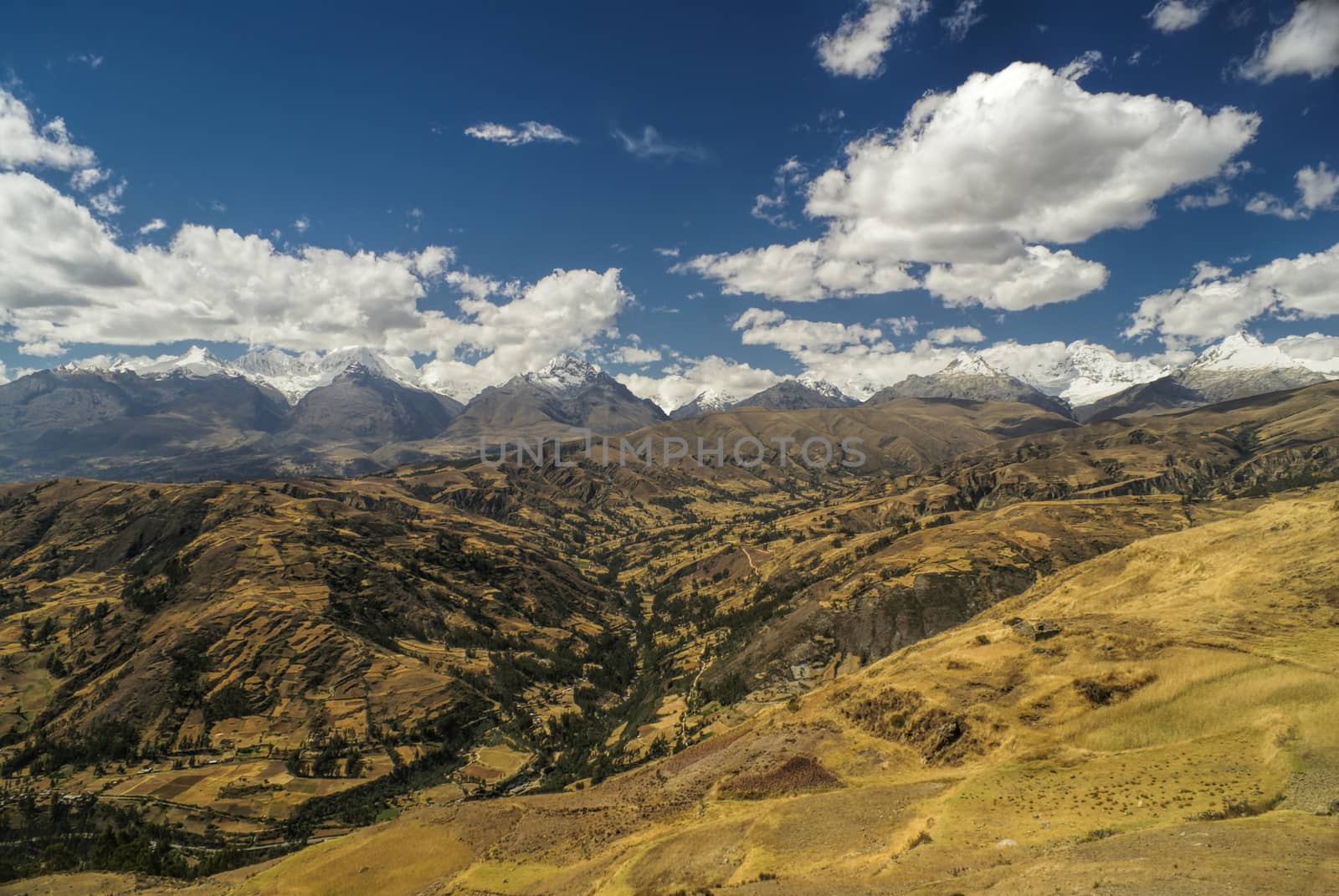 Picturesque view of the valleys in Peruvian Cordillera Negra