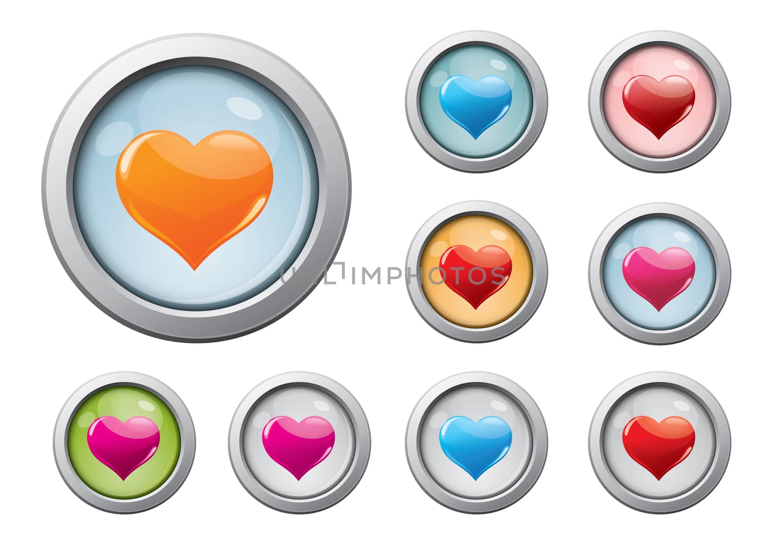 valentine buttons by enlife