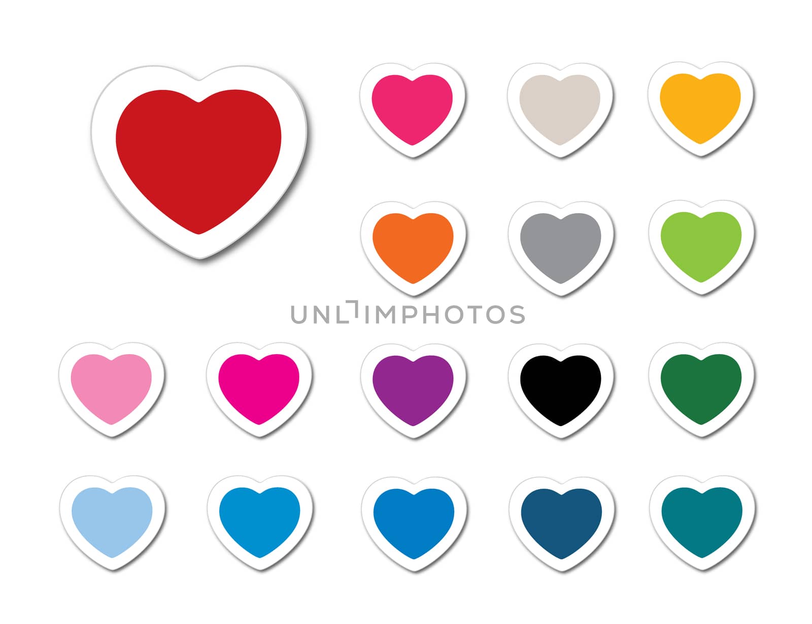 valentine icons set by enlife