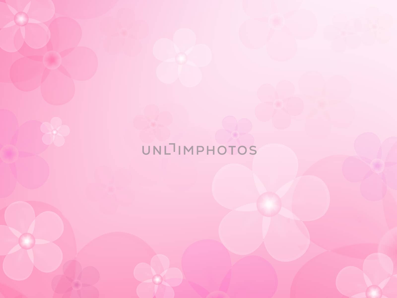 pink floral background composed from flowers and lights