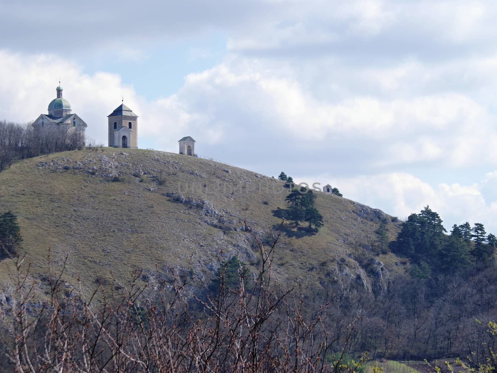 Photo is showing various views onto Mikulov and its countryside.